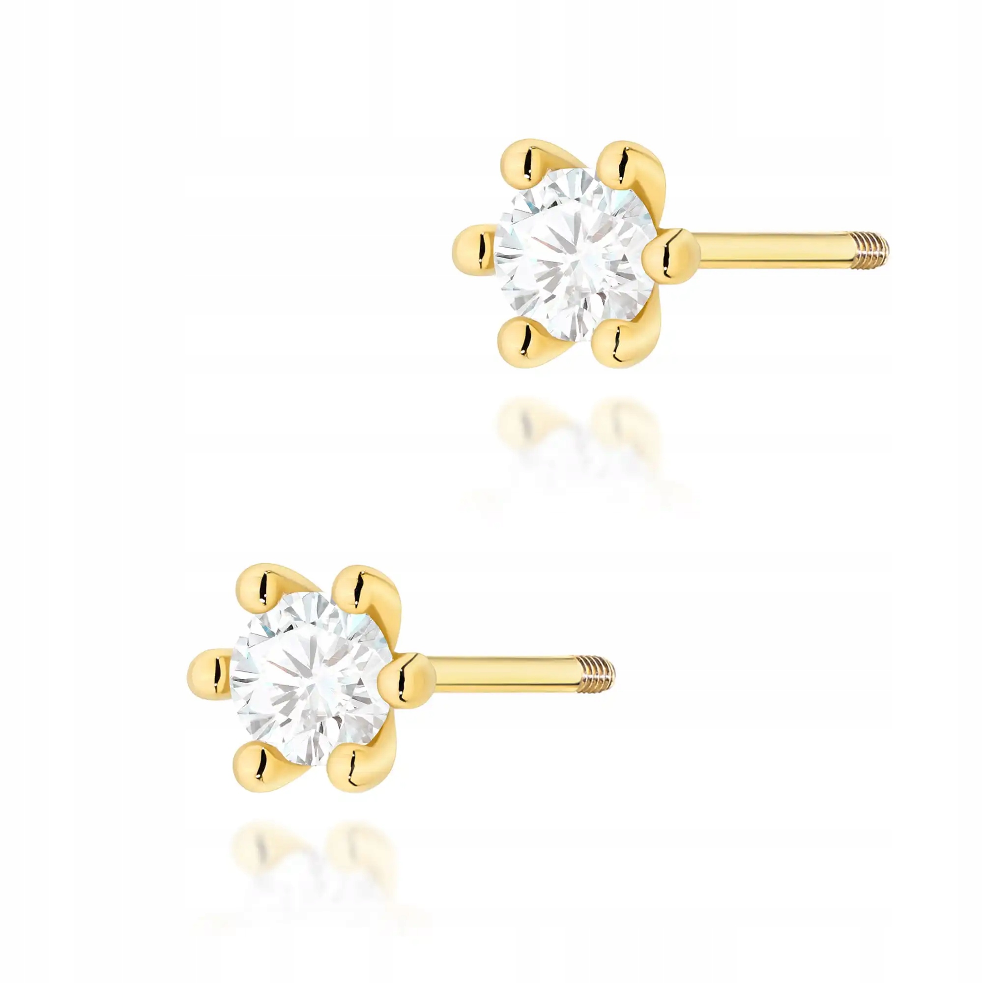 Náušnice ze zlata 585 s diamantem jsou značkové a ideální jako dárek pro 14letou maminku