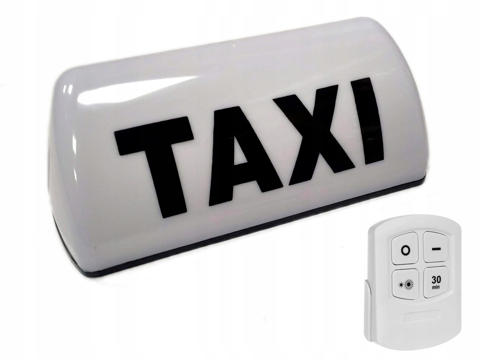 BEZPRZEWODOWA LAMPA KOGUT TAXI LED NA PILOTA BIAŁA Numer katalogowy części 43028