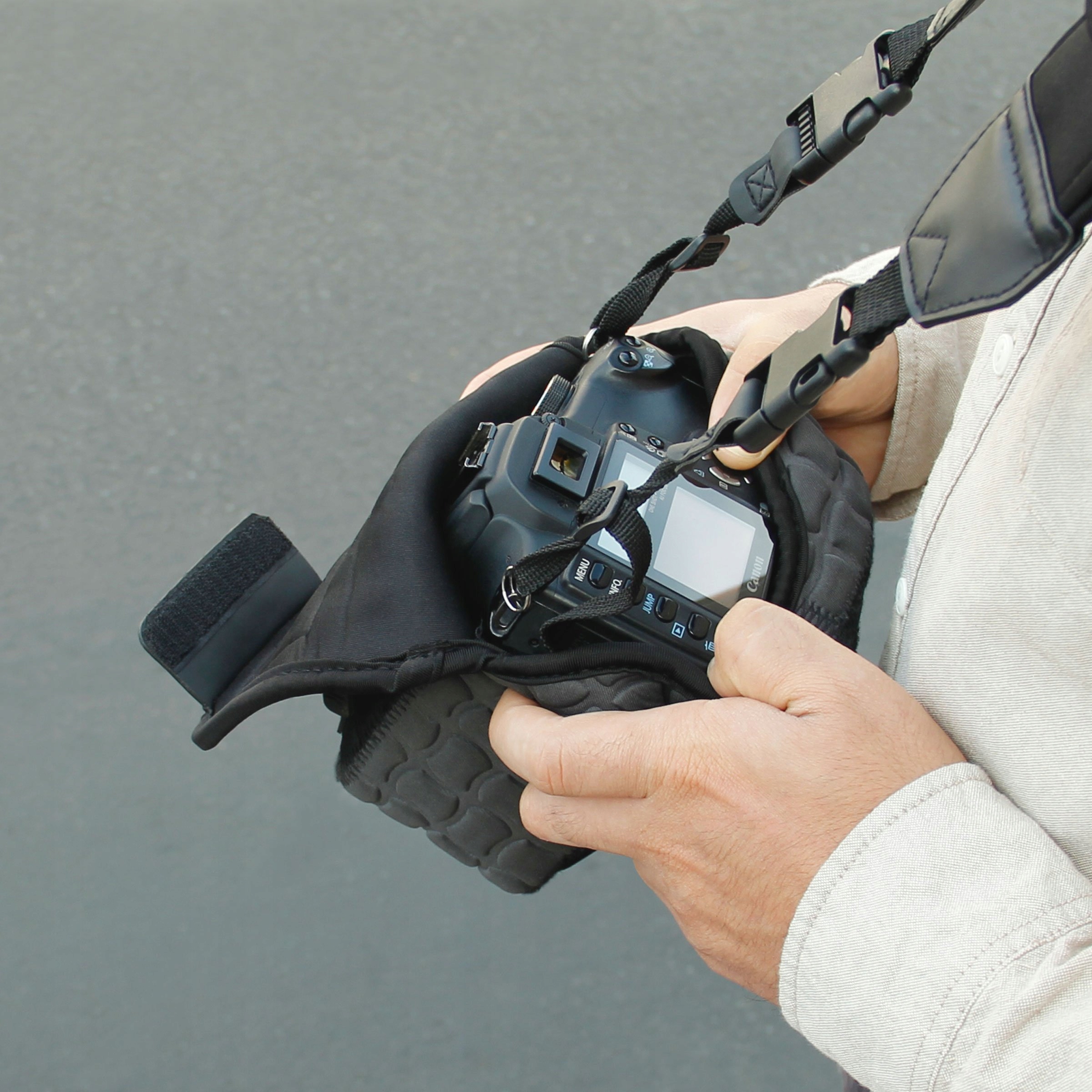 USA GEAR Torba Na Aparat DSLR SLR Neoprenowa Szara Kompatybilna z Canon — miniatura 7