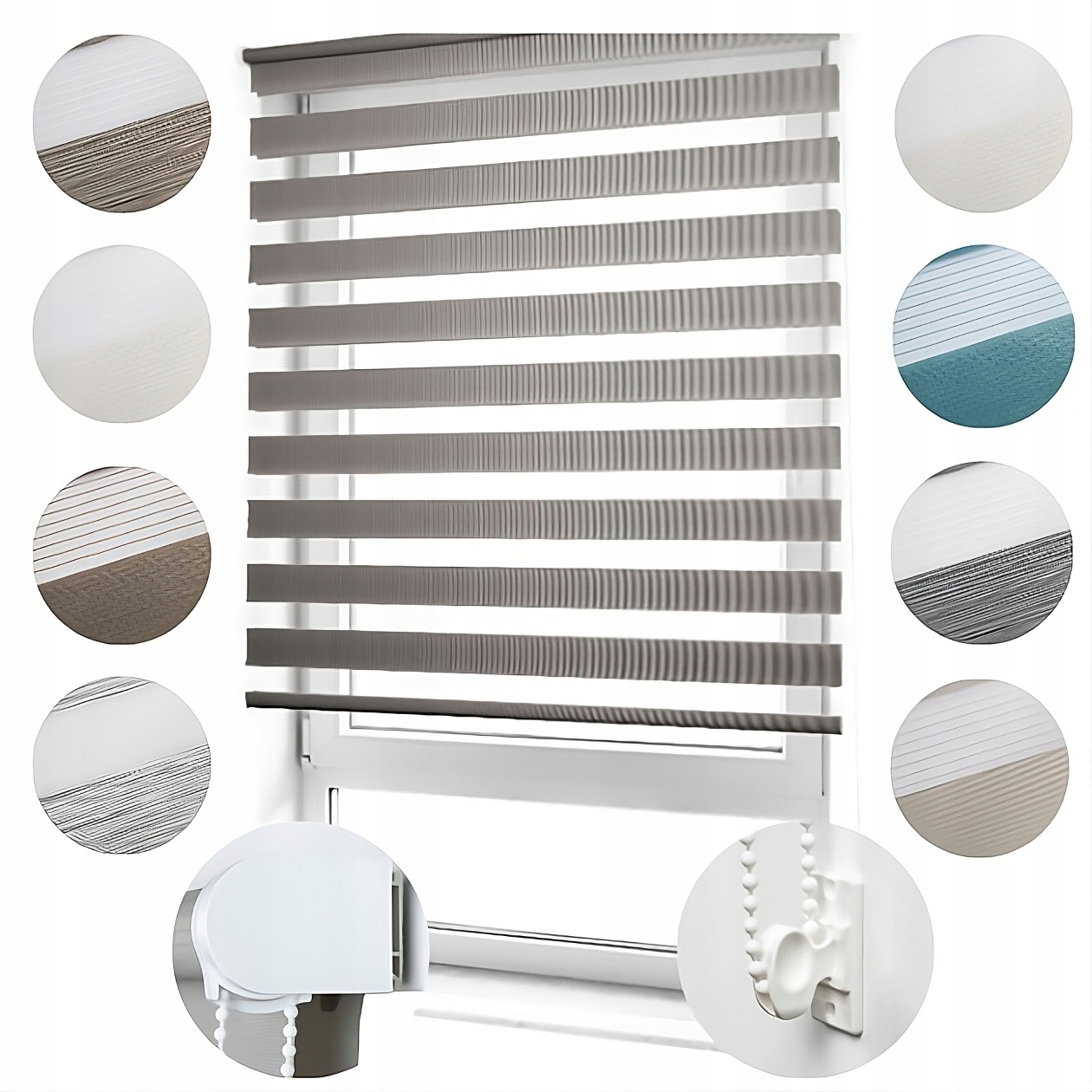 Nástenná Roleta Deň-noc Premium 105x240 Pomalé Zavesenie S Napínačom