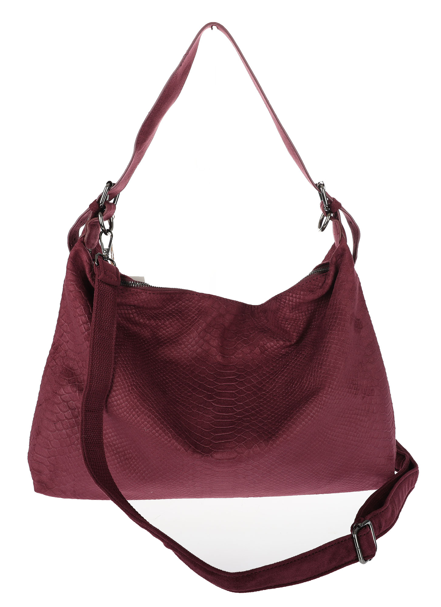 Dámská kabelka shopper semišová kabelka přes rameno PB4740 Červená