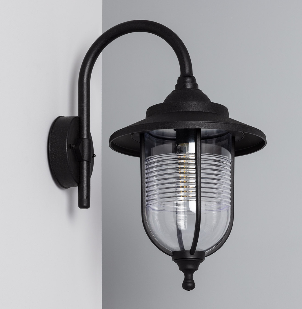 Kinkiet ogrodowy lampa elewacyjna E27 czarny Loft