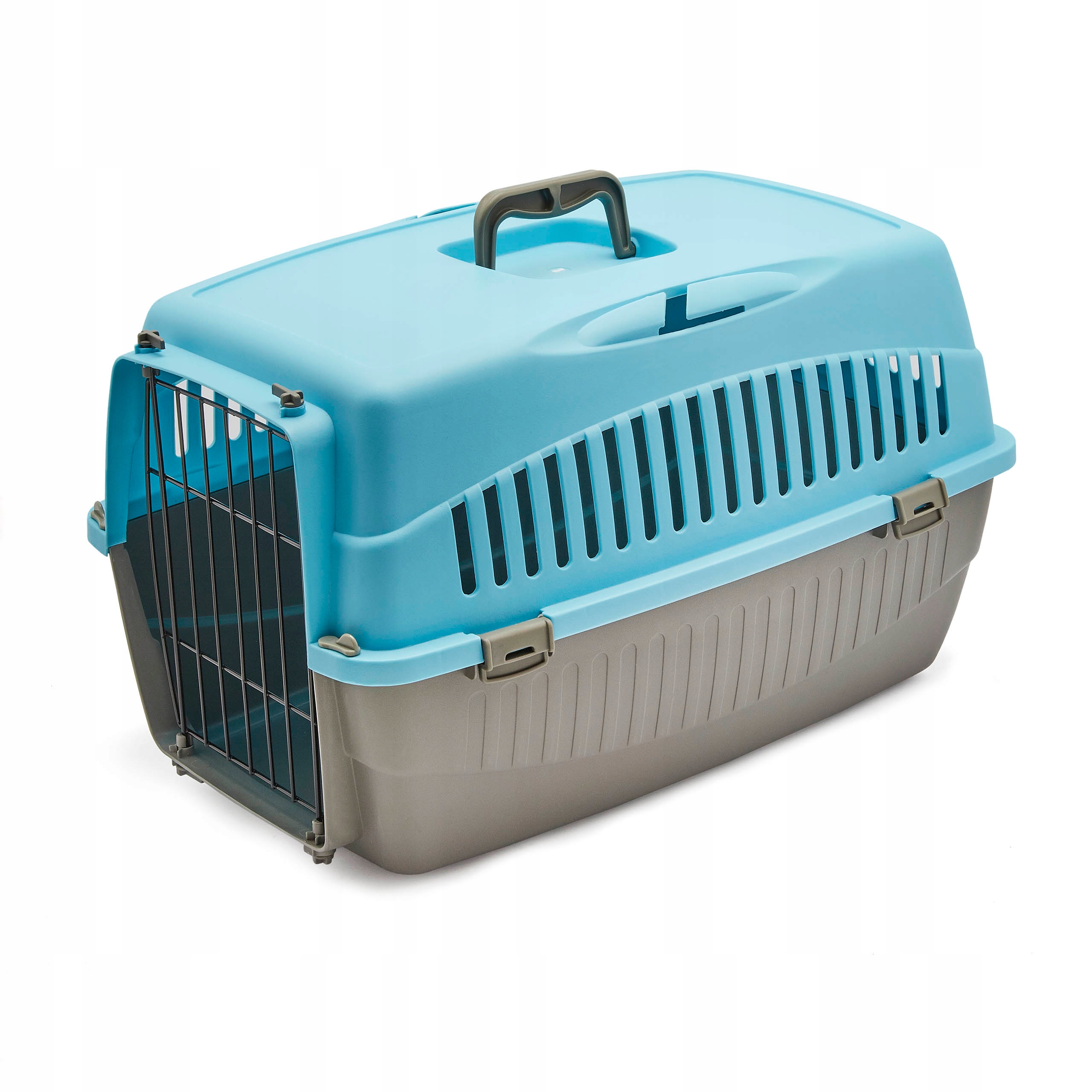 Přepravka pro psa kočku M 57x38x34 cm Doggy modrá, do auta