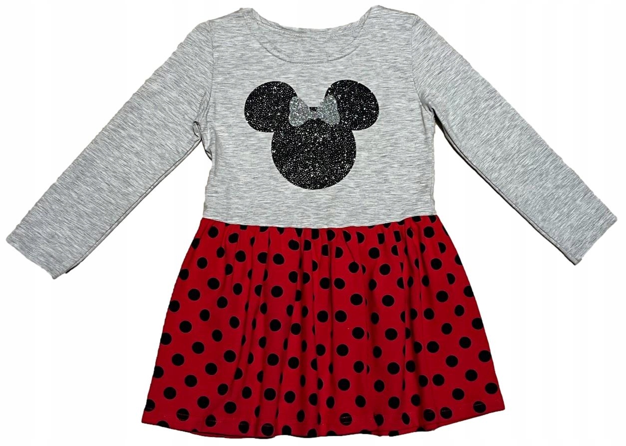 Sukienka MYSZKA MIKI aplikacja połyskująca roz.104 Marka bez marki