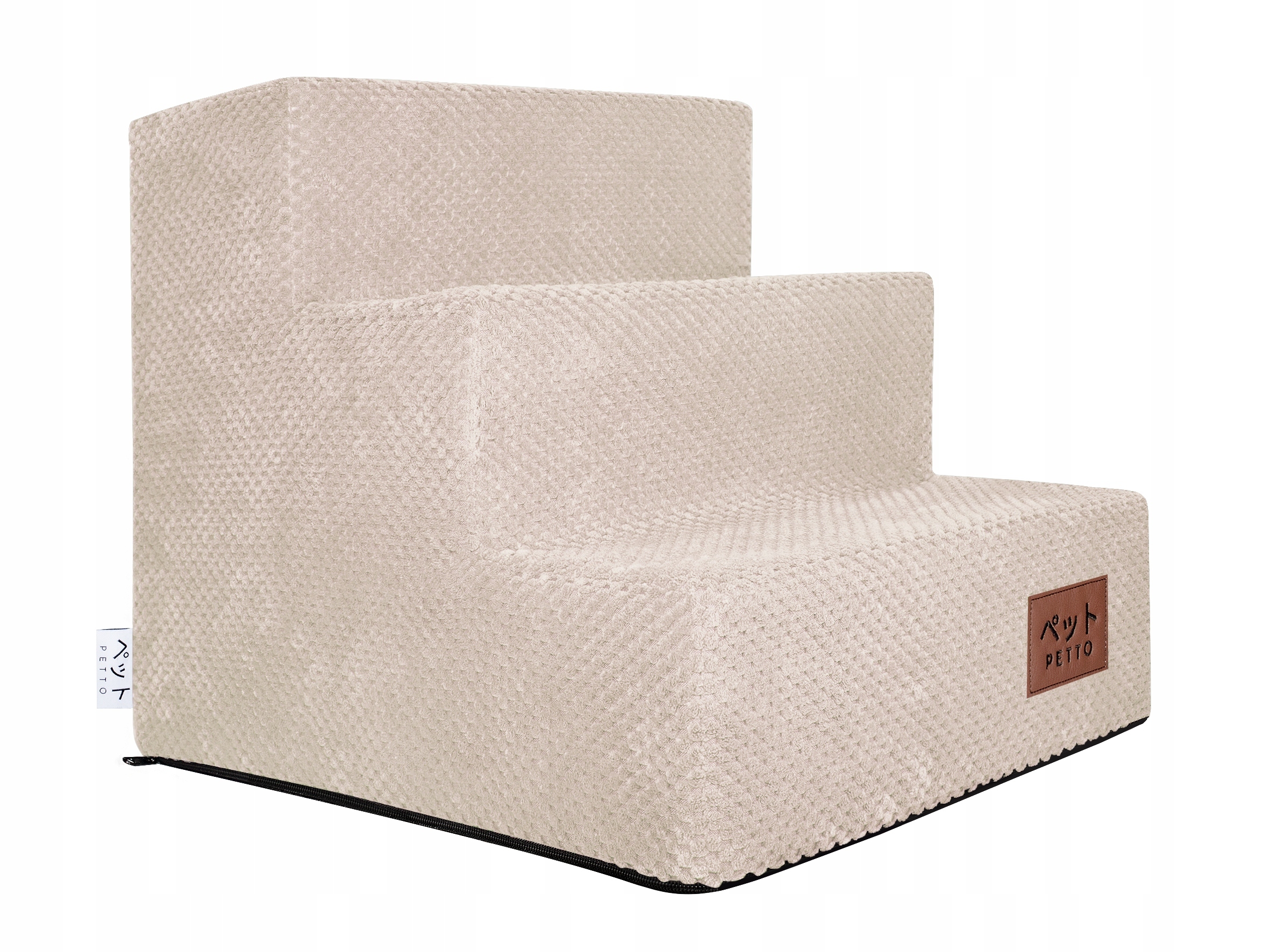 Levně Schody pro psa kočku Petto Takai plošina rampa 3 stupně béžová ecru 36 cm