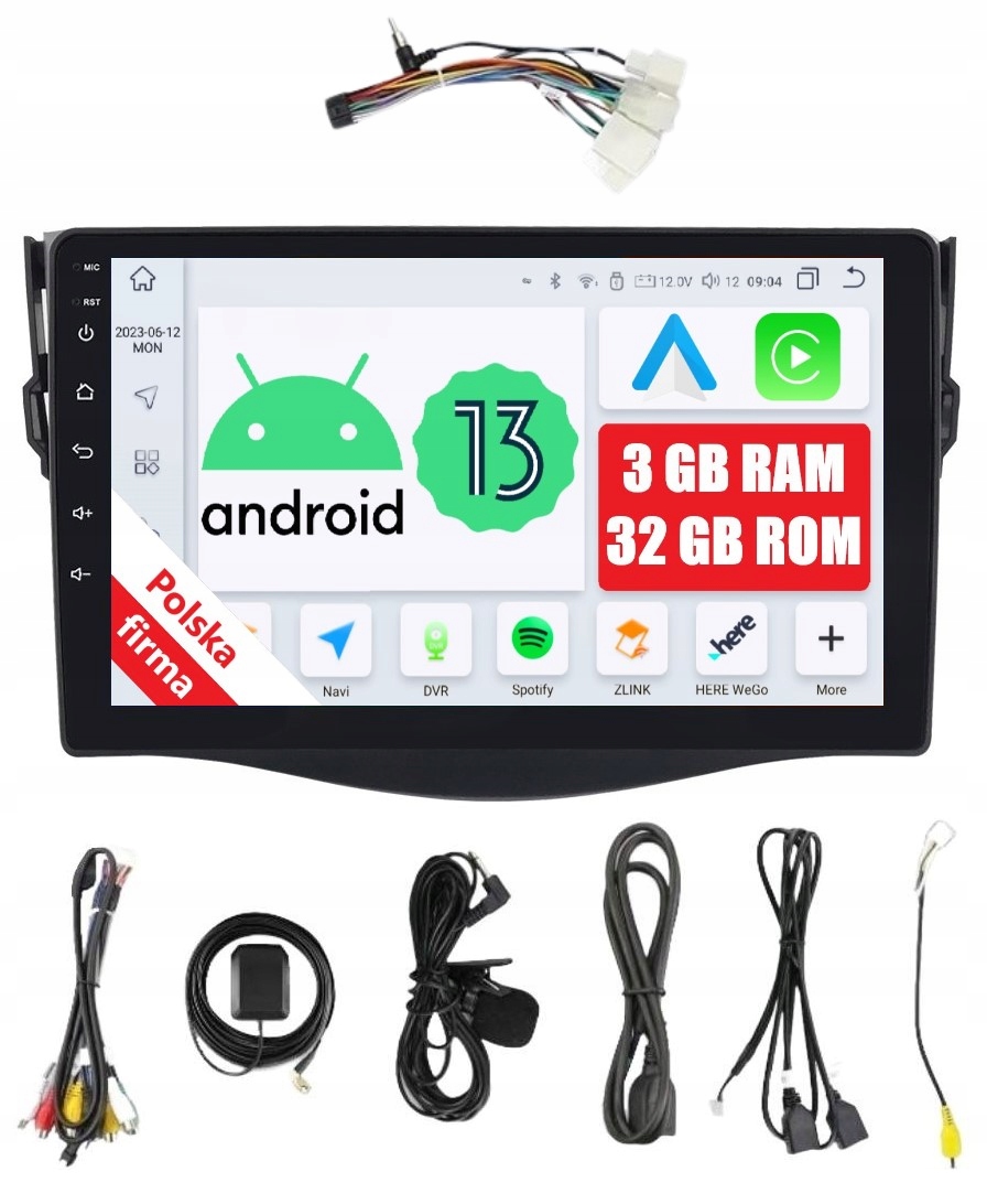 Rádio 2DIN Navigace Android Toyota RAV4 3 III 3/32 Gb Dsp Carplay