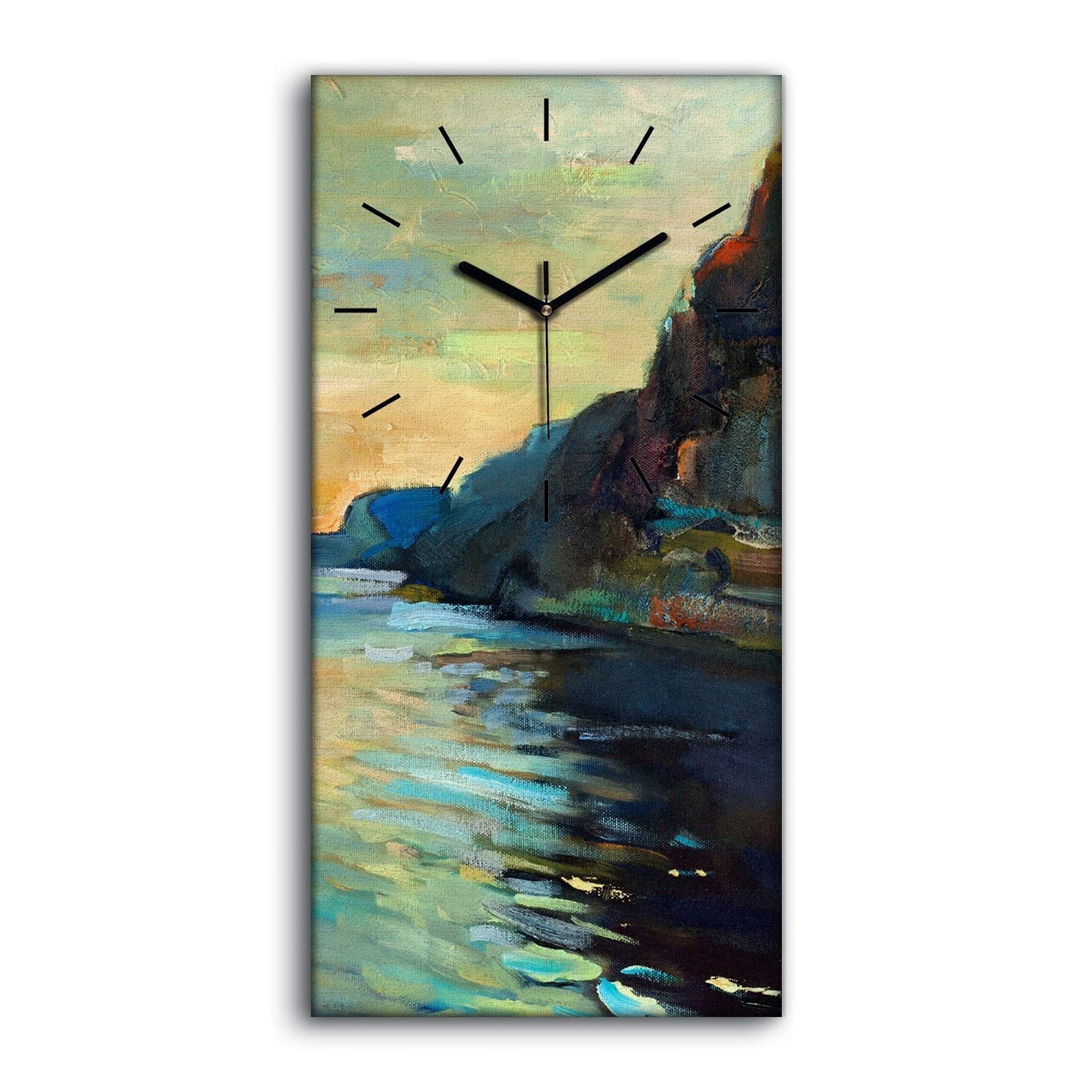 Hodiny na rámu Moře útesy mořská krajina 30x60