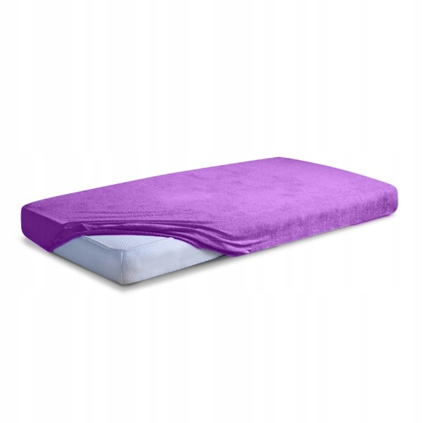 Froté prostěradlo s gumičkou 180x200 fialové Premium