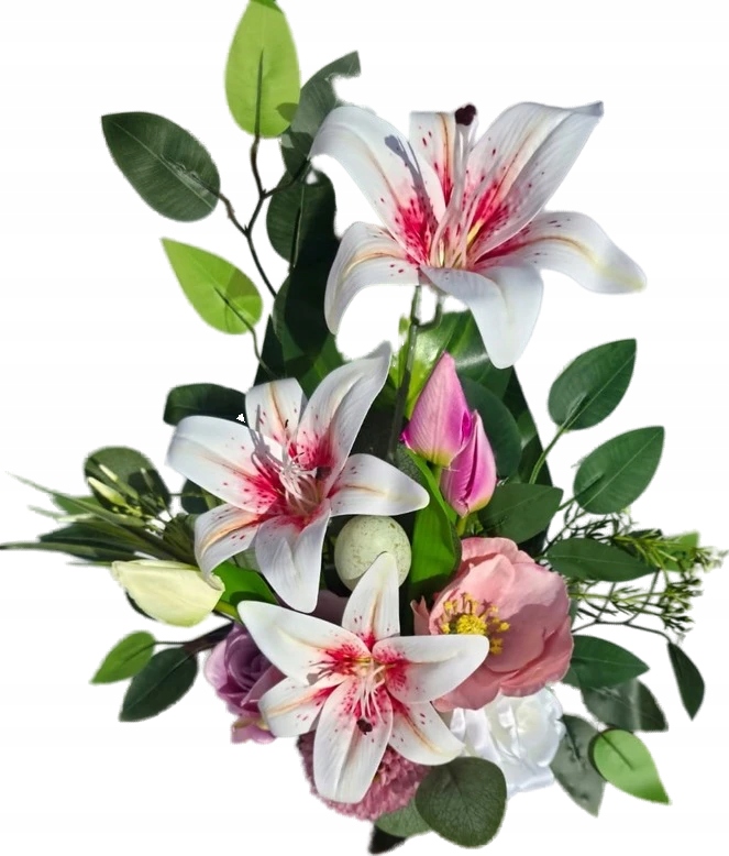 Dekorace Velikonoční Umělé Květiny Premium na hrob, hřbitov Tulipán Lilie