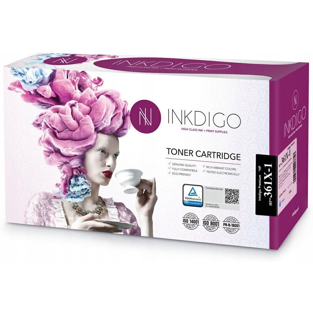 Toner Inkdigo (HP-361X-1) modrý 9500str náhradní Hp (508X/CF361X)