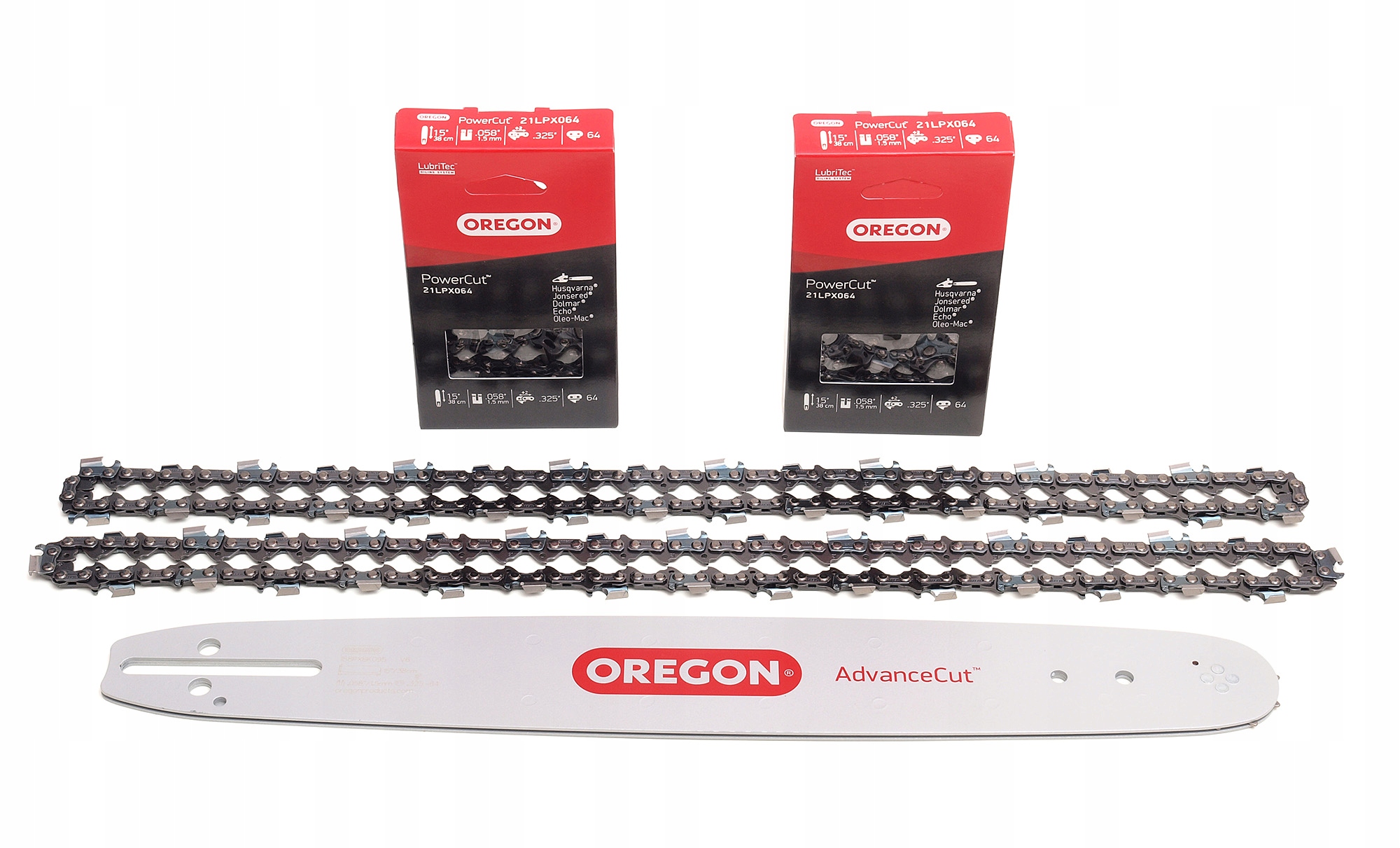 

Prowadnica 38cm 2x łańcuchy Oregon 325 1,5 Husqvar