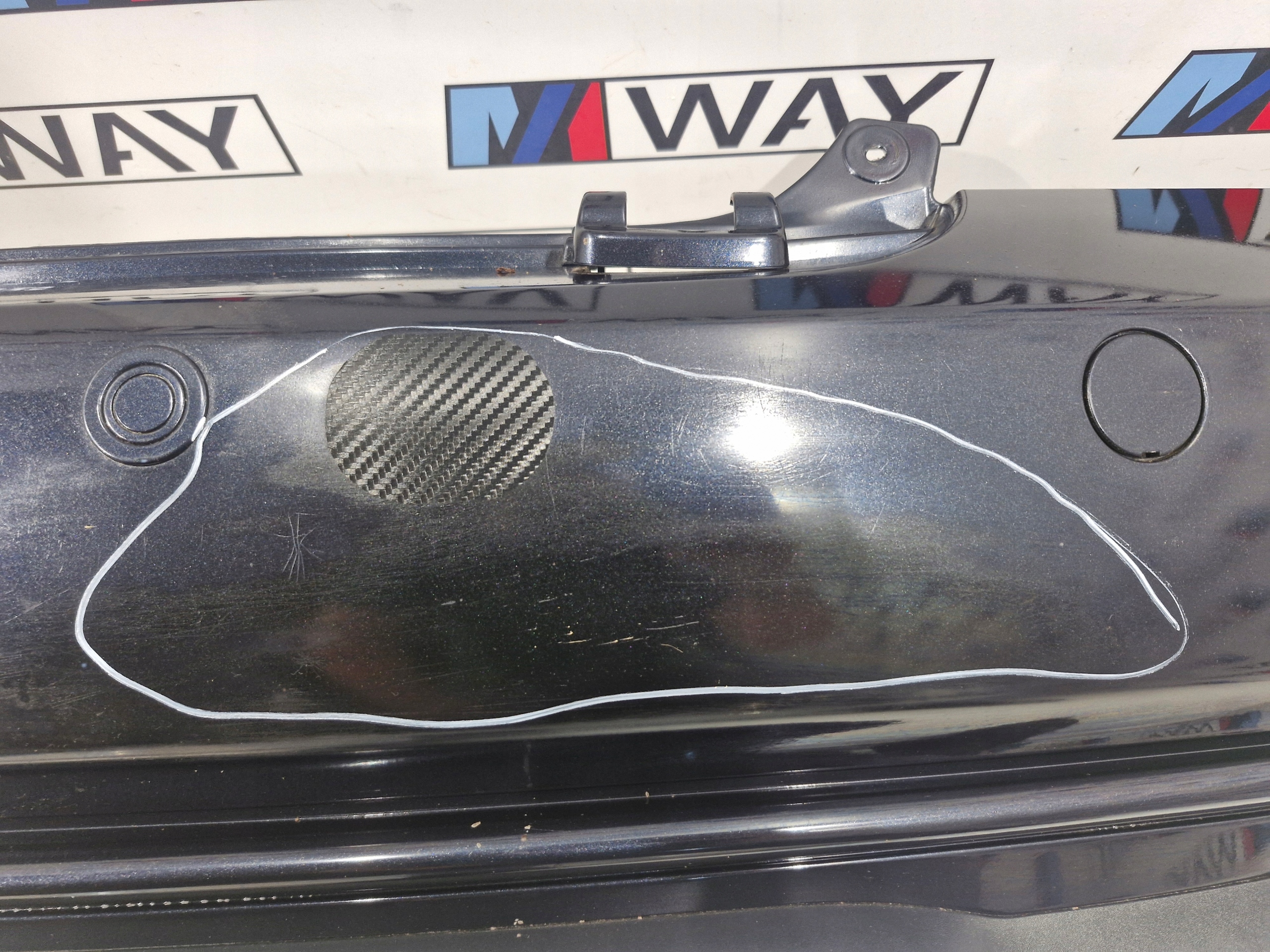 MINI COOPER R52 bumper rear A25/9 ASTRO BLACK METALIC