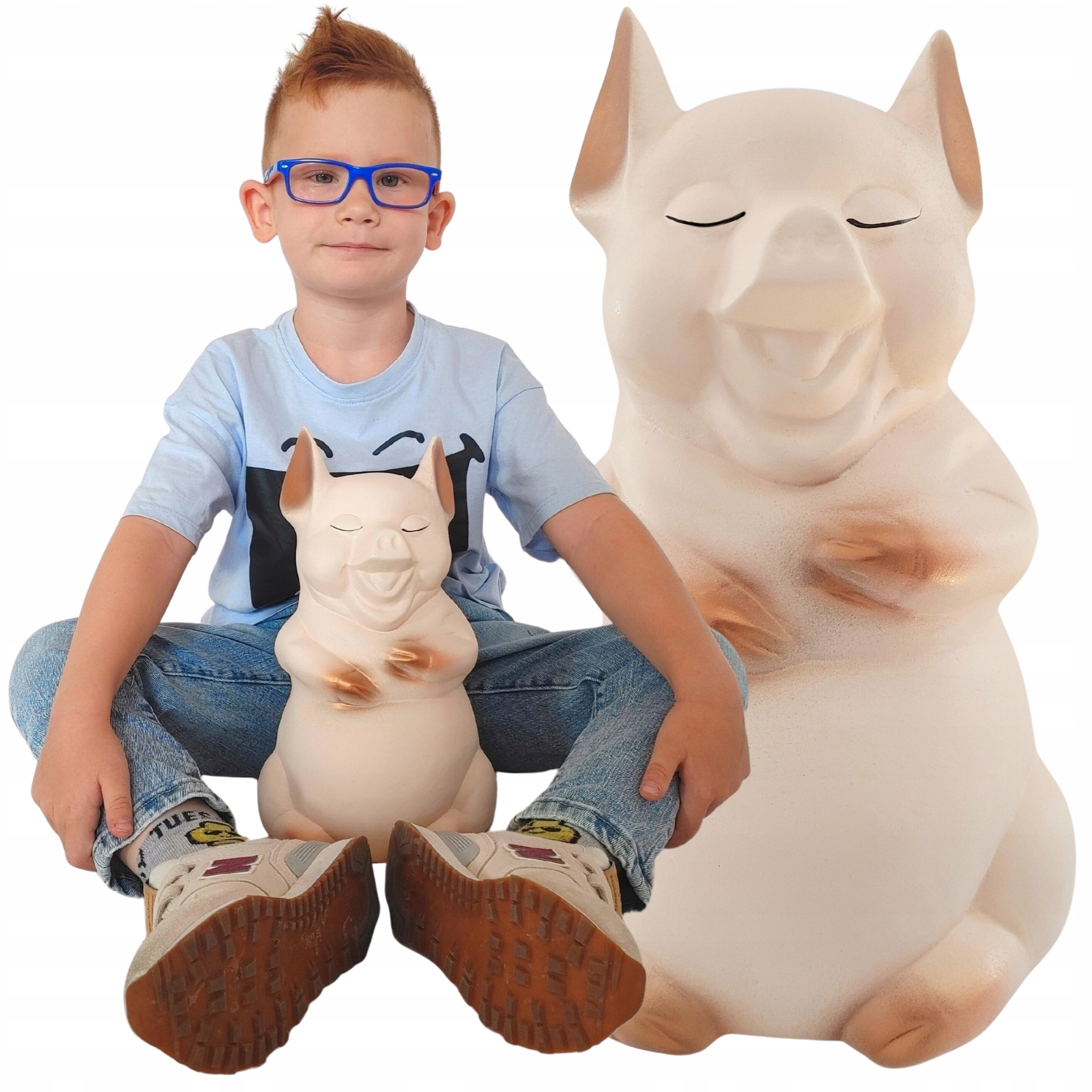 Velká keramická pokladnička prasátko prostorná XL bez otevírání pro každou příležitost