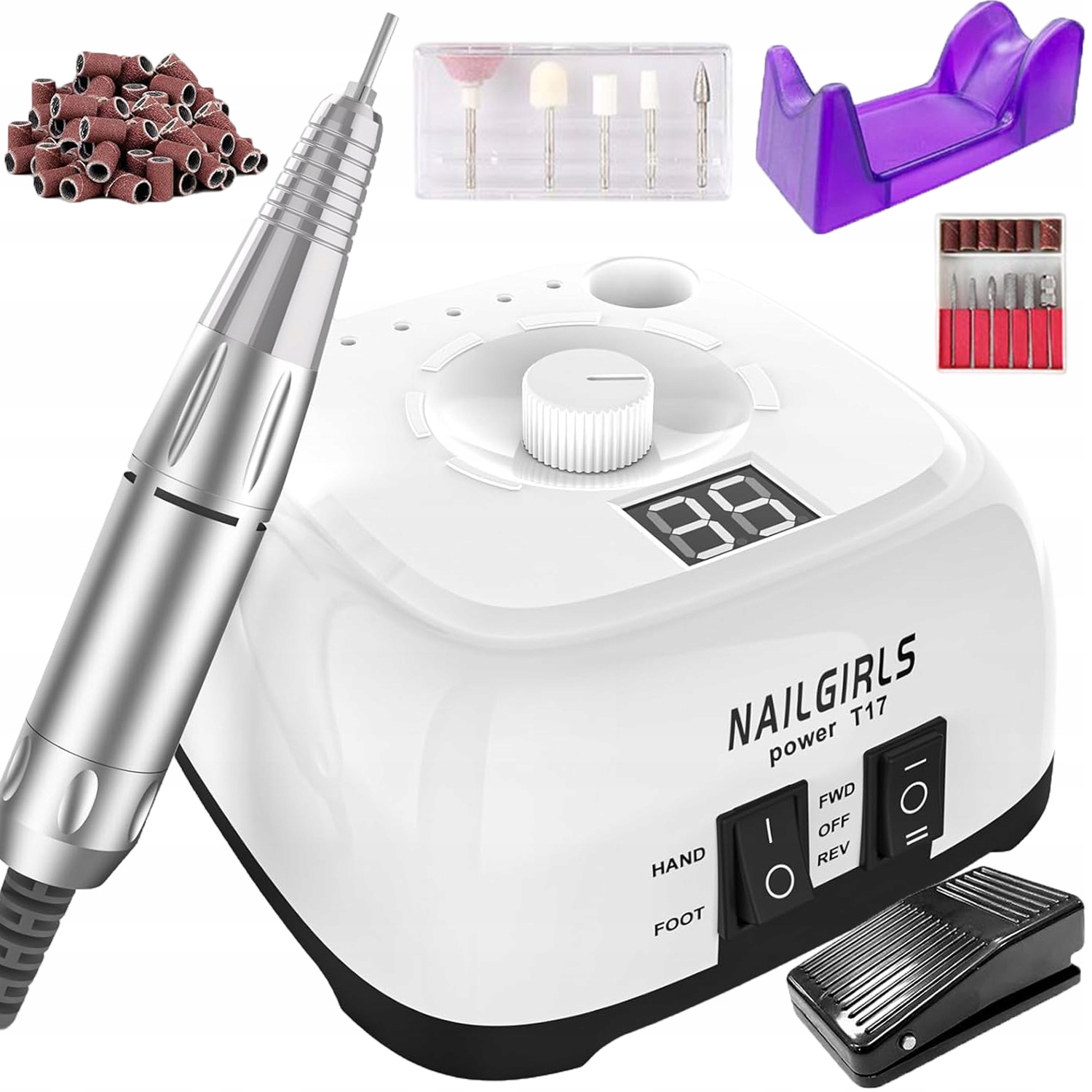 Bruska Manikúra Pedikúra Silná Sada Fréz