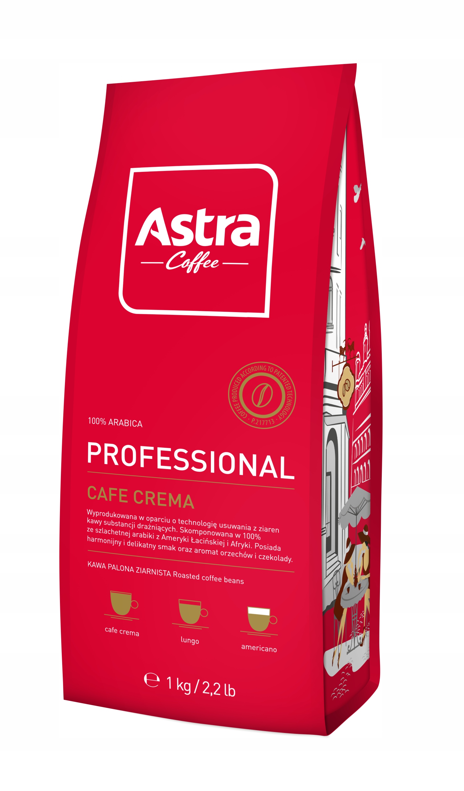 Levně Astra Professional Crema 1 kg káva káva