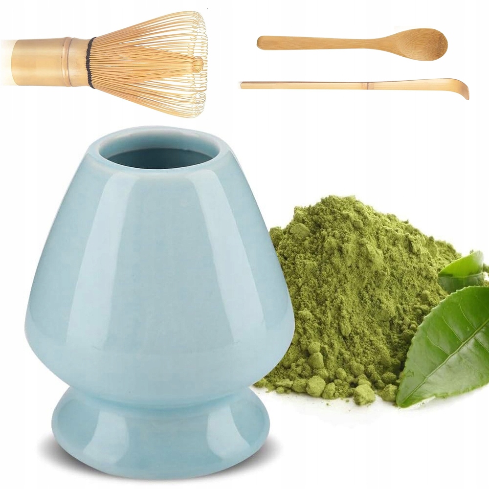 Levně Sada Na Čaj Matcha Bambusová Pomůcka Na Matchu Modrá/dřevěná