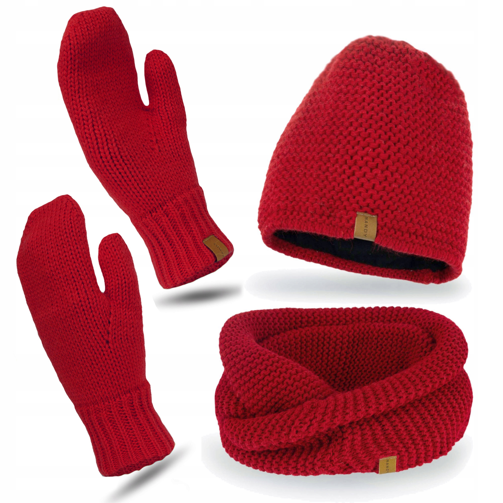 Nandy Dámský zimní komplet Čepice Nákrčník Rukavice Teplá sada na zimu