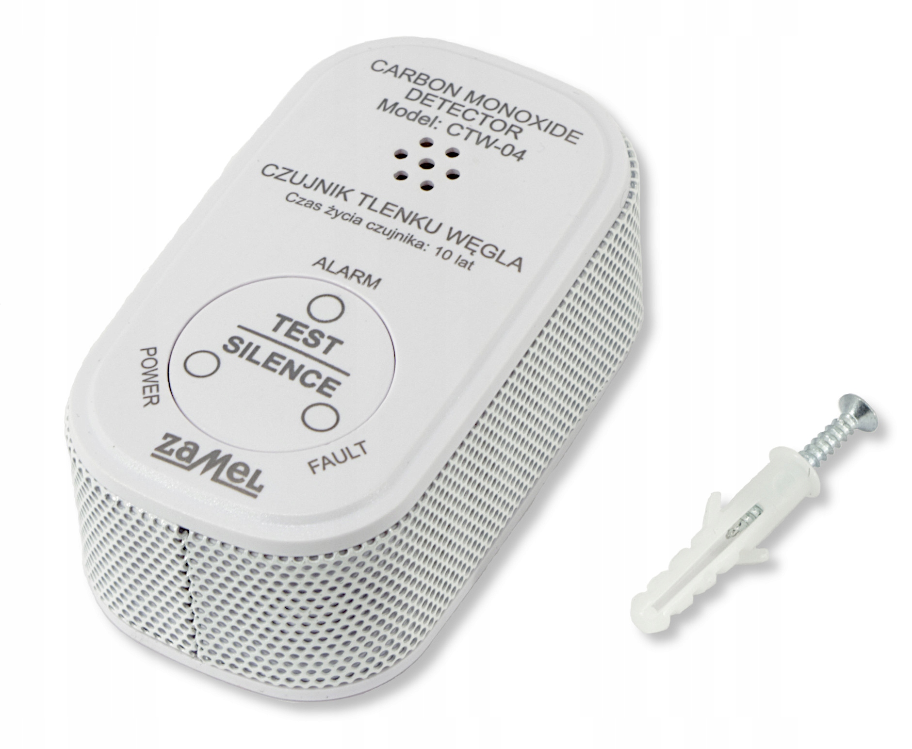 Czujnik czadu tlenku węgla z baterią 10 lat ZAMEL Marka Zamel