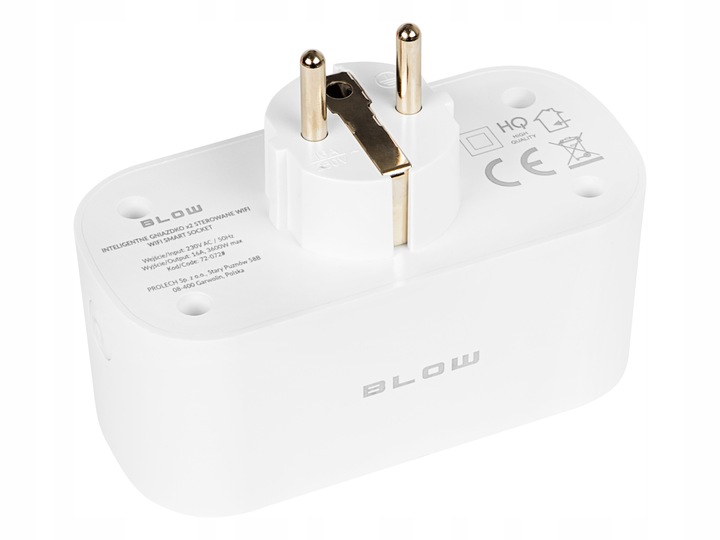 INTELIGENTNE PODWÓJNE GNIAZDKO 2W1 PROGRAMATOR WATOMIERZ Komunikacja WiFi
