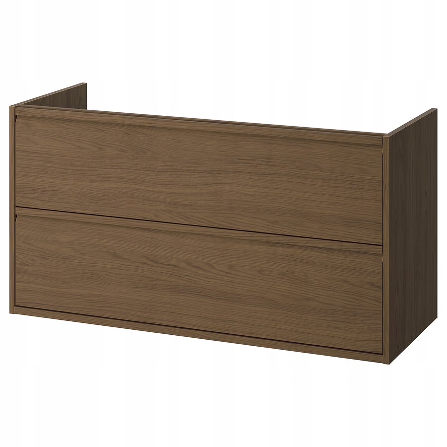 Ikea Angsjon Szafka umywalkowa z szufladami, brązowy imit. dębu, 120x48x63