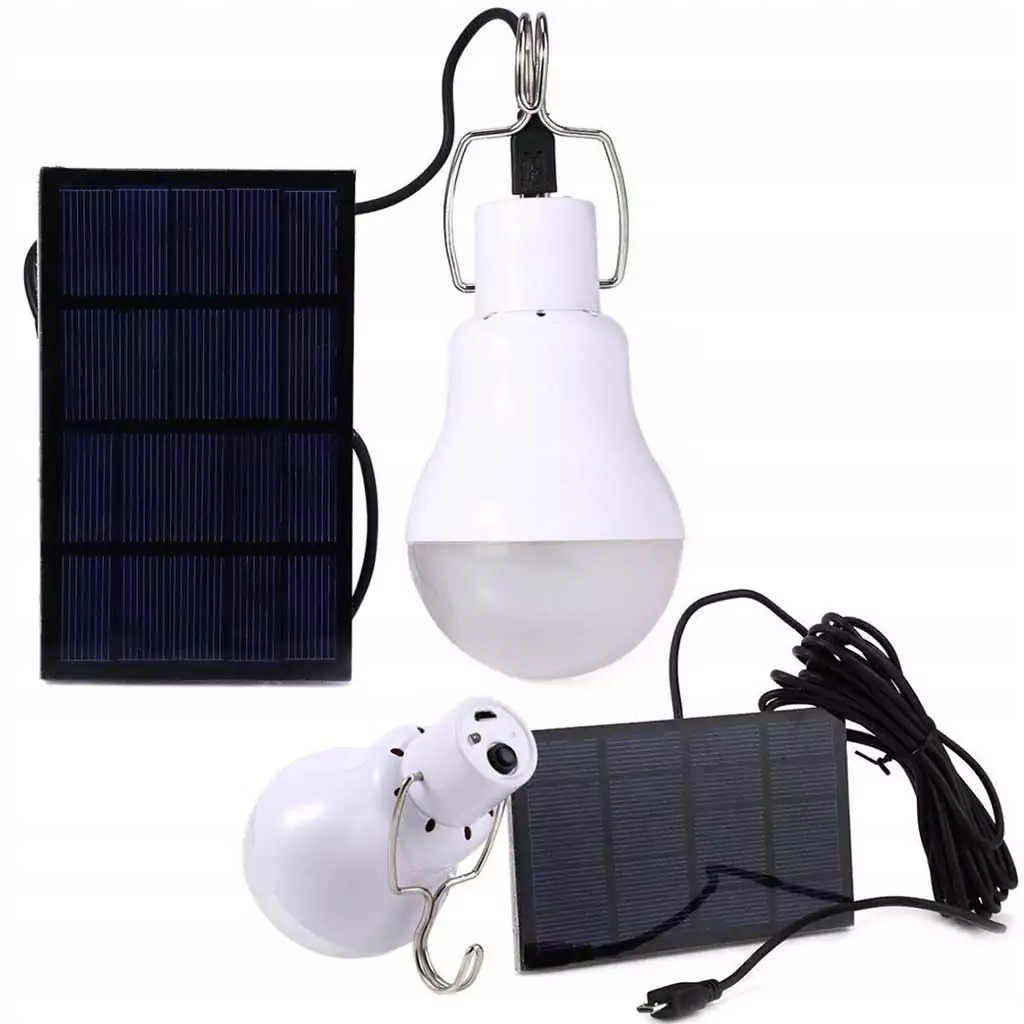 ŻARÓWKA LED Z PANELEM SOLARNYM 1350LM 9W