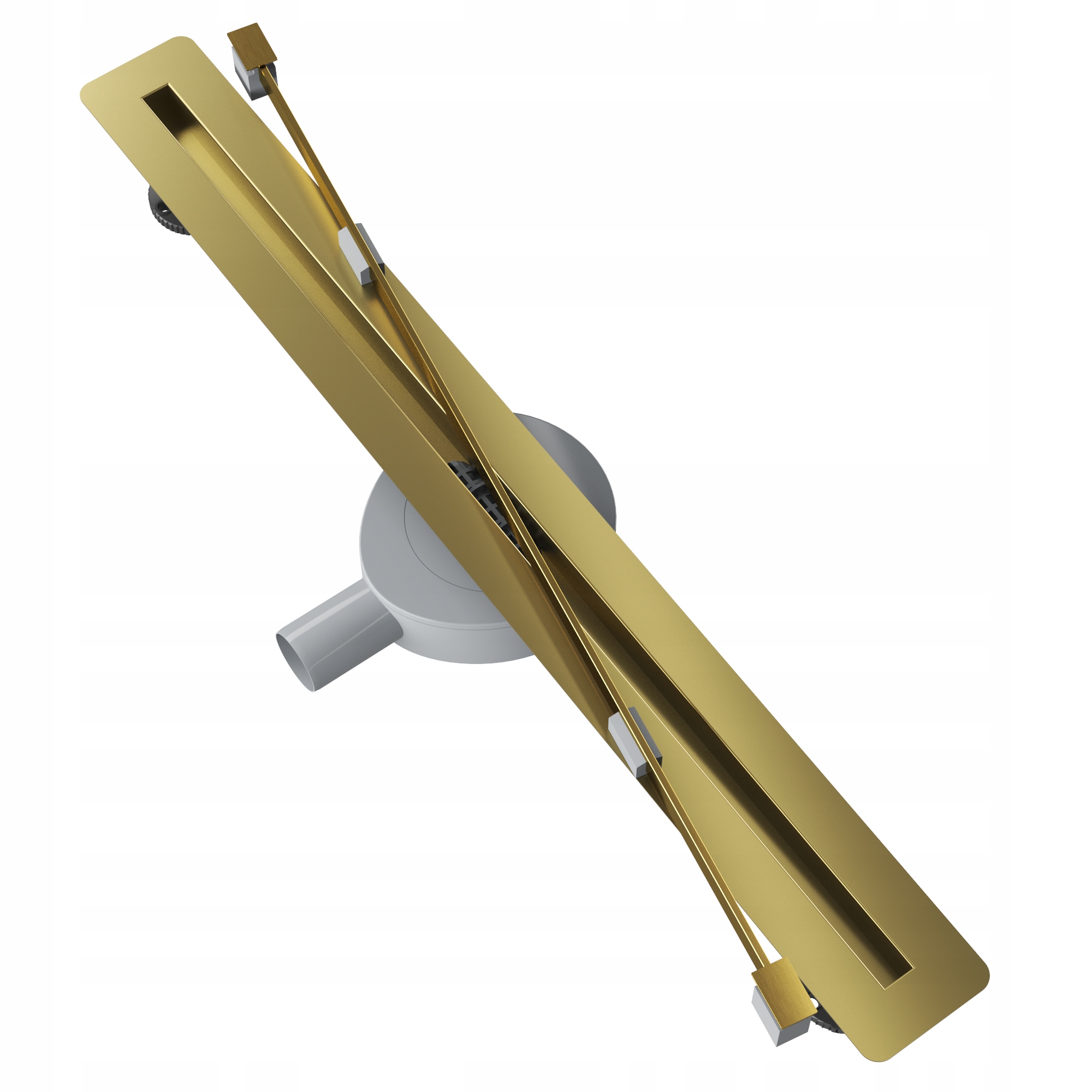 Lineárny Odtok Pod Dlažbu Zlatý 70 cm Oceľ Sifón Sprchová Vanička Luno