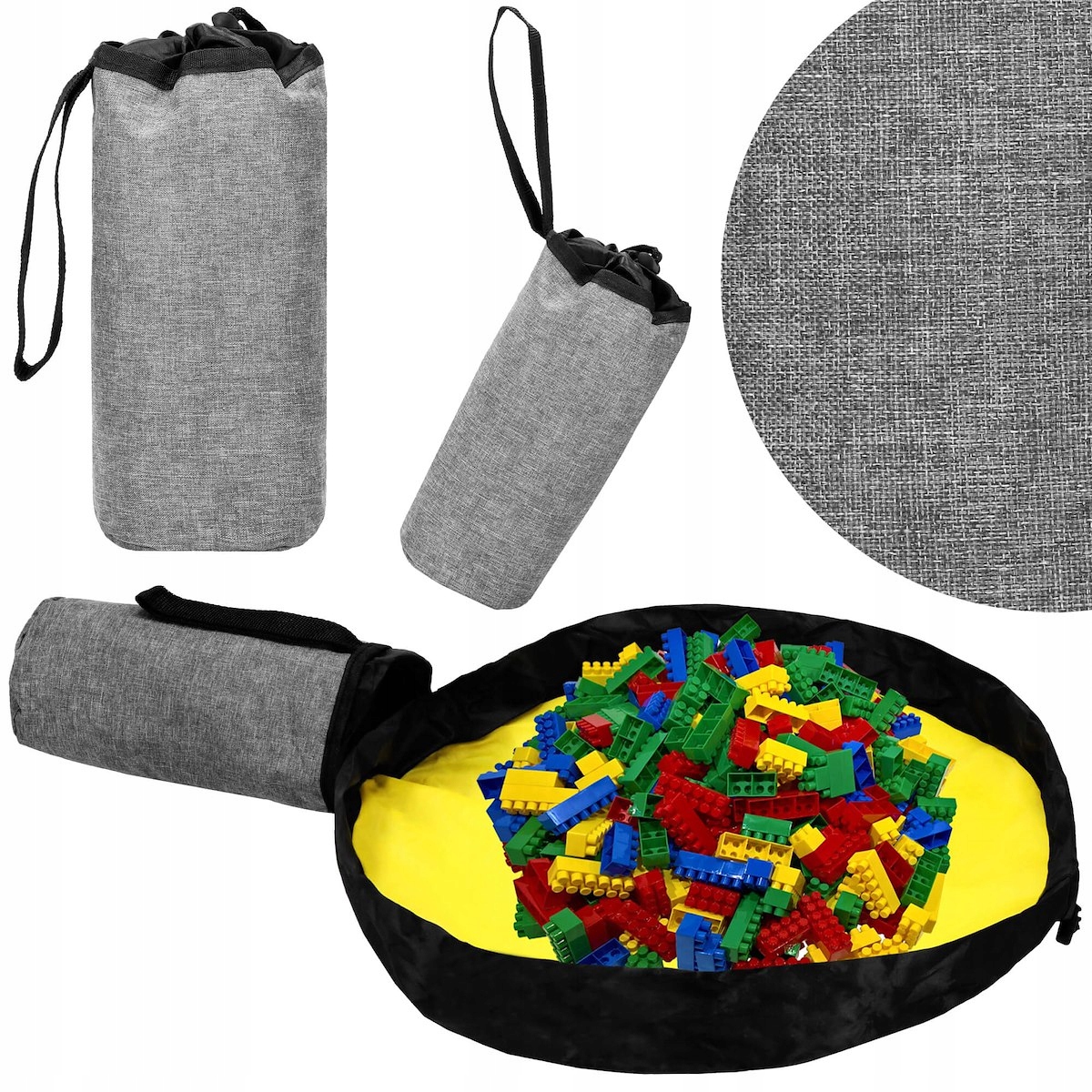 KOSZ POJEMNIK ZABAWKI DLA DZIECI POJEMNY TORBA Z MATĄ BARYŁKA ORGANIZER Płeć dziewczynki