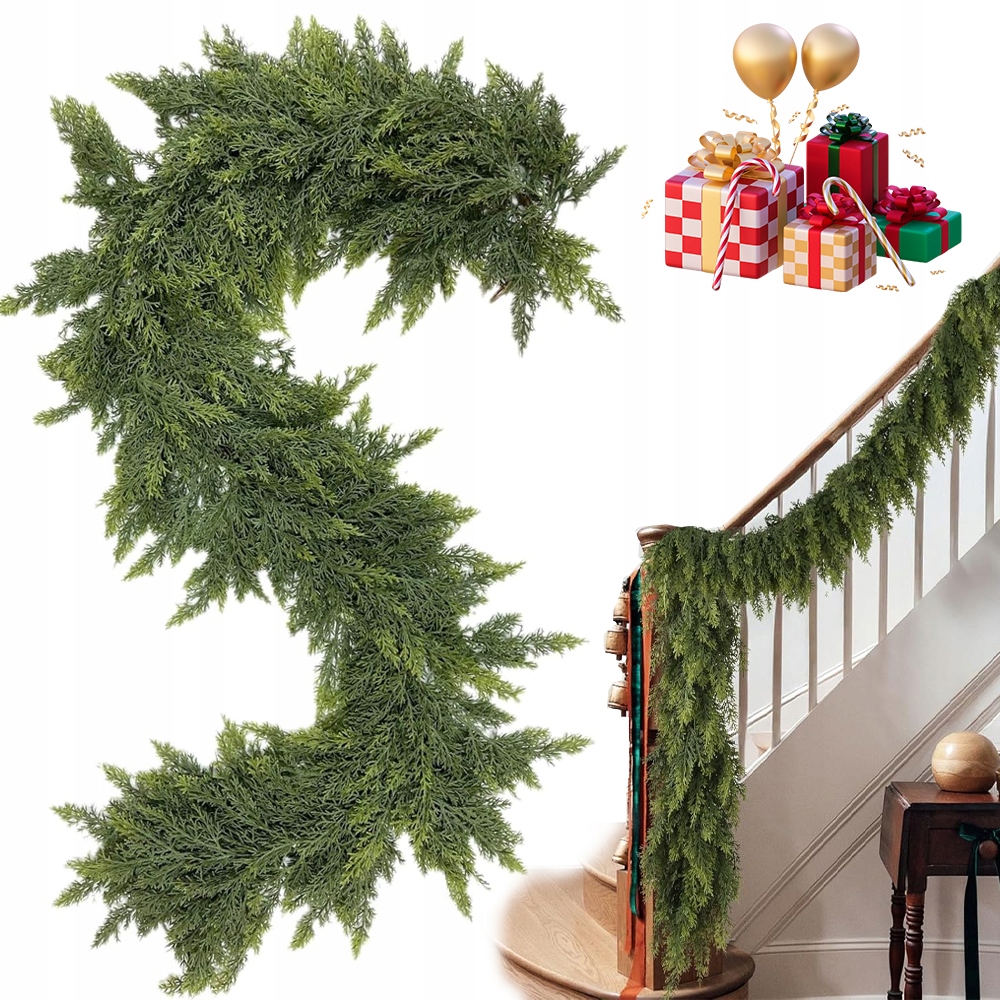 Umělý Cedrový Věnec 6FT Realistický Dotek S Šiškami 1,8 M
