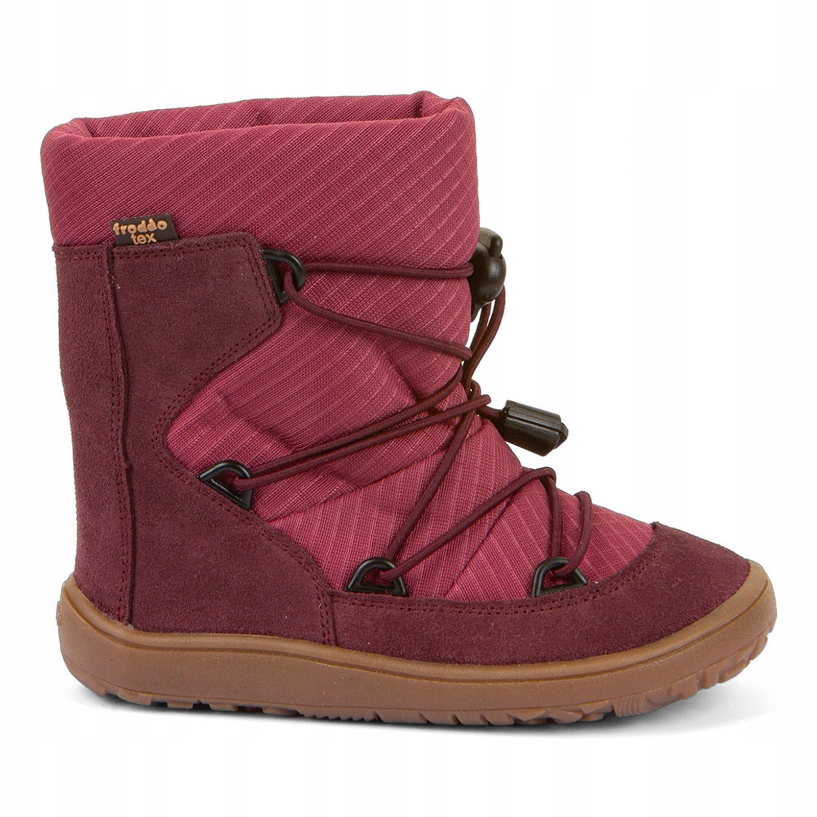 Buty barefoot wsuwane ocieplane dziecięce Froddo Tex Track Wool Bordeaux 28