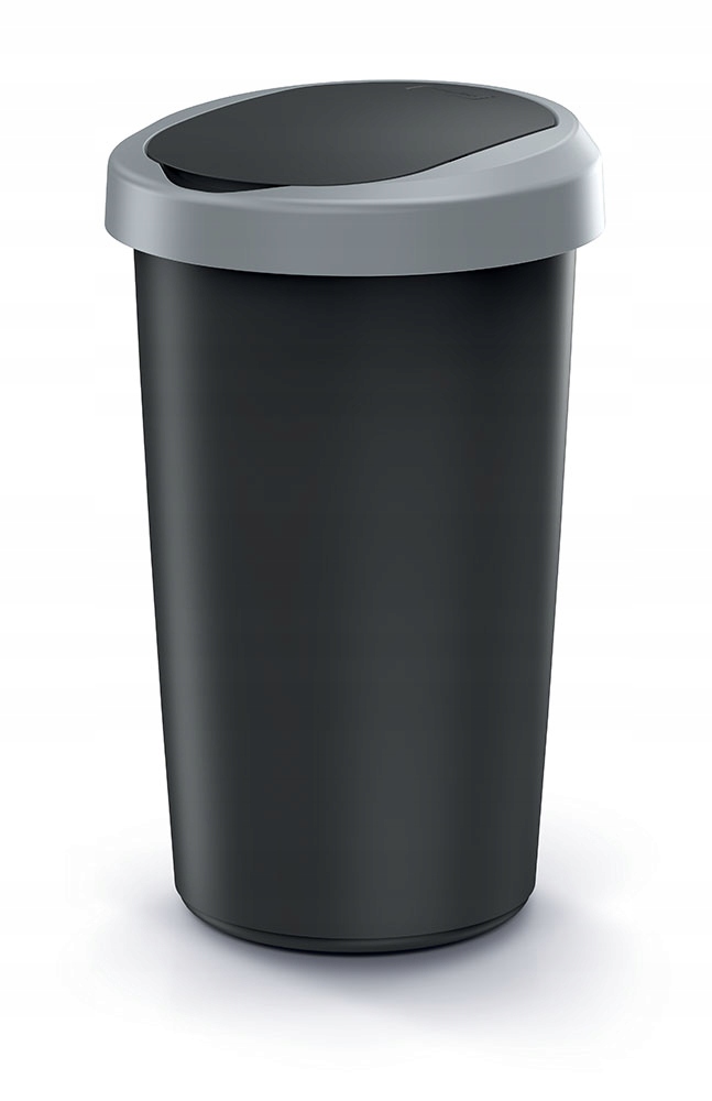 Levně Odpadkový koš Compacta R Flap objem: 25 l, barva: recykl. černá se světle
