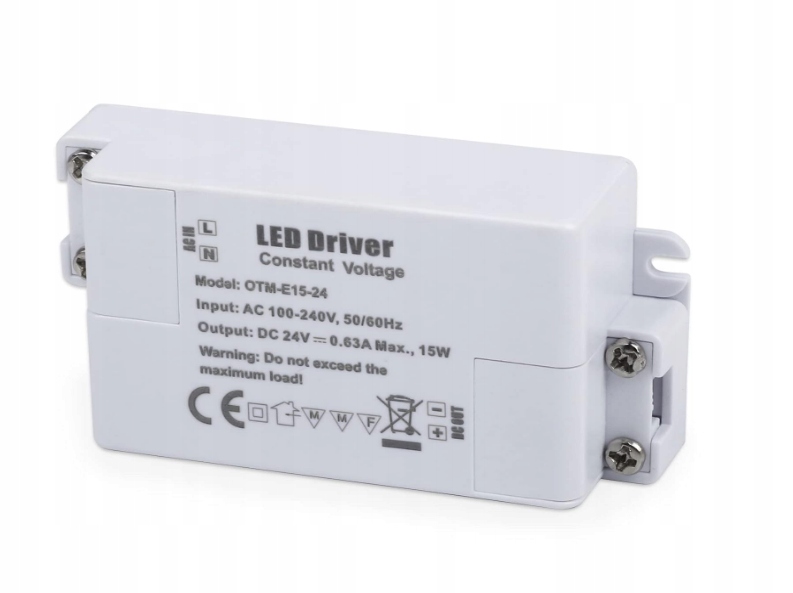 Yayza Transformator Led IP44 24V 0,625A 15W 2 sztuki