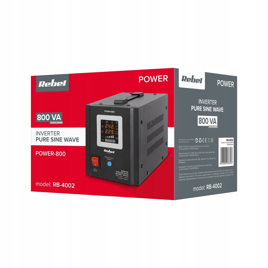 Ups Rebel POWER-800 12V 230V 800VA/500W