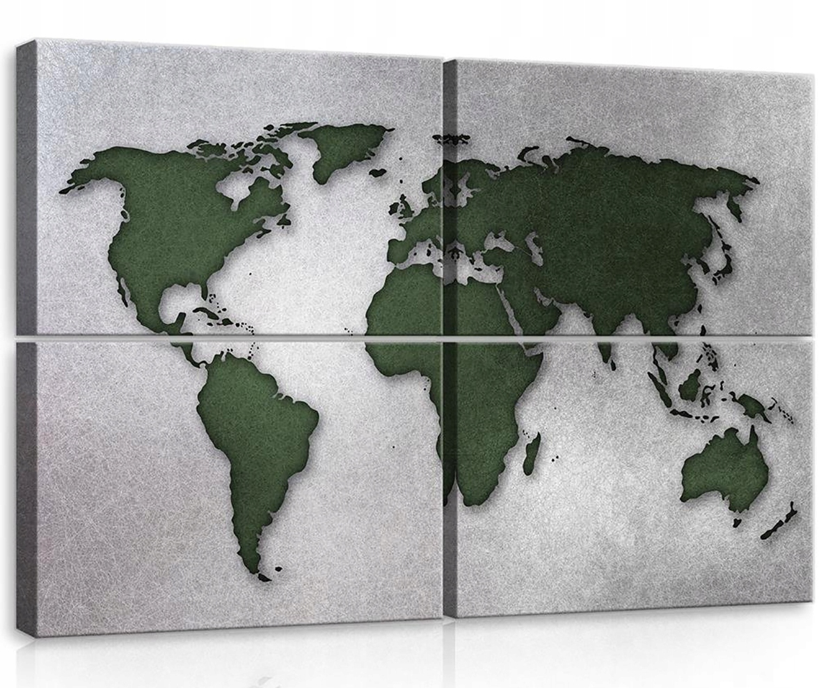 Obraz Na Plátne Canvas 120x80 Mapa Svet Geografia Materiál Filc Imitácia
