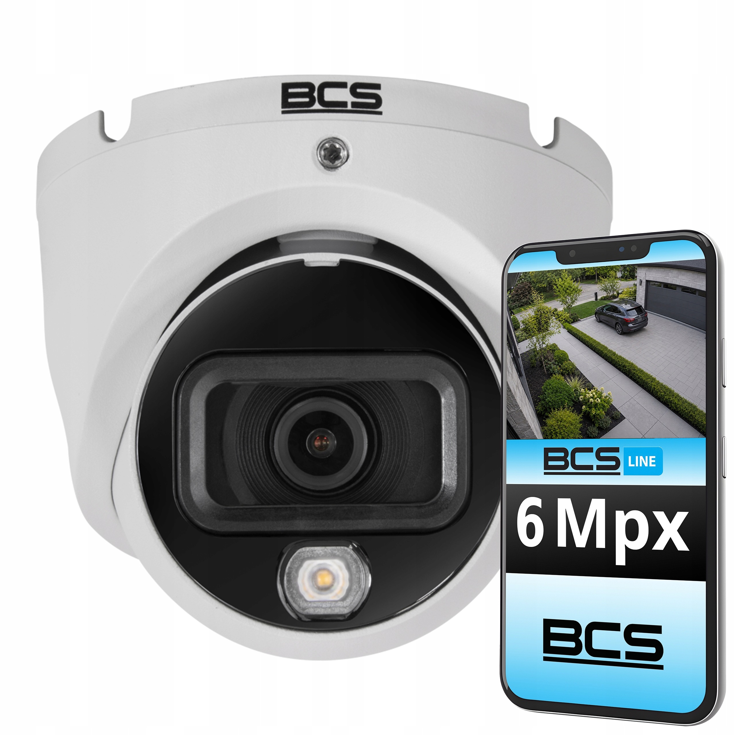 Ip Kamera Bcs Kupolová 6MPX Hybridné Osvetlenie Detekcia Človeka