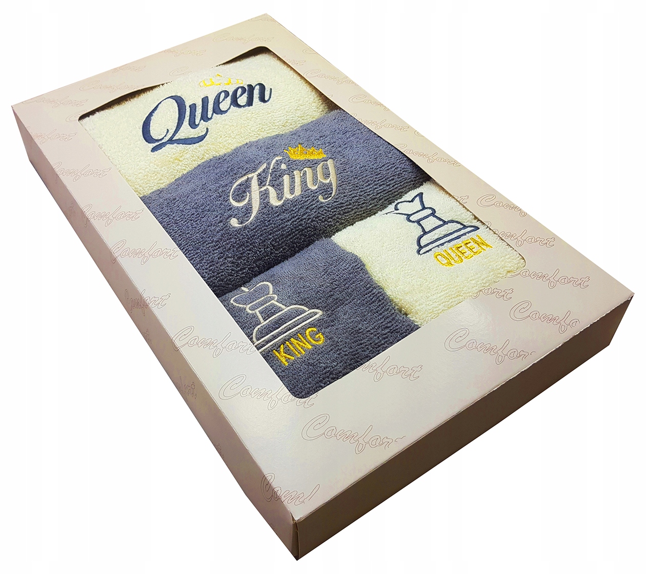 

Komplet ręczników z haftem 4szt. mąż,żona