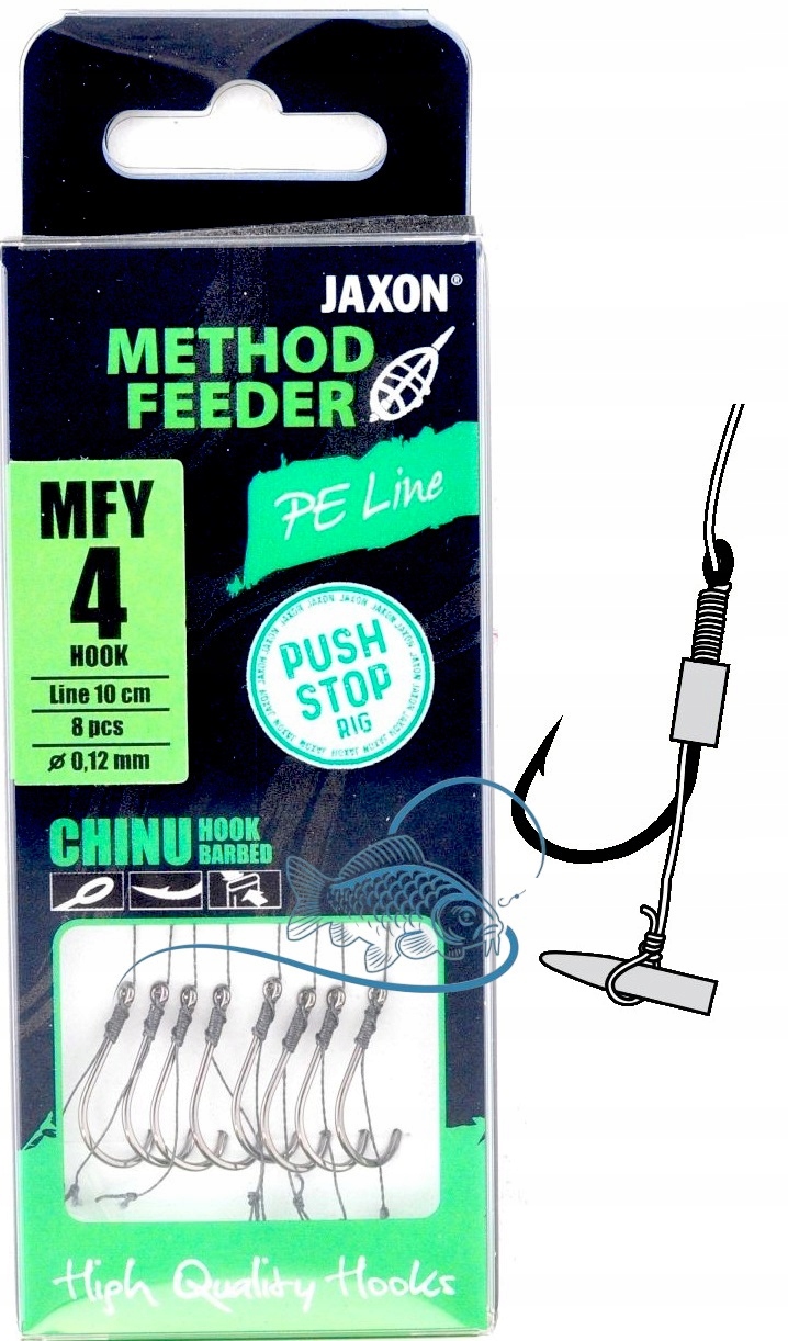 r.4 Haczyki Gotowe Przypony Ze Stoperem Method Feeder Chinu Plecionka Mfy