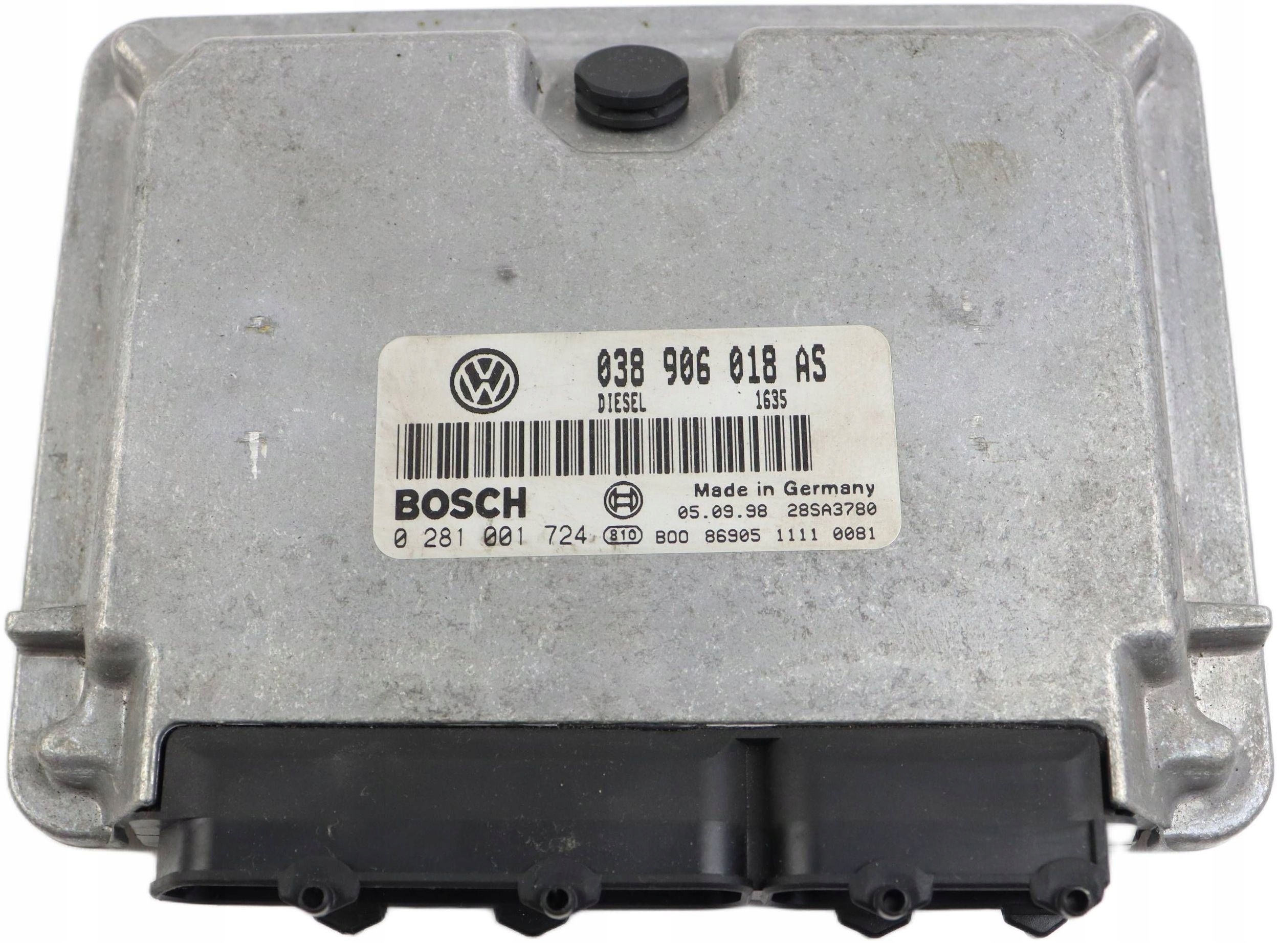 VW PASSAT B5 control unit computer module of the engine 1.9 TDI 038906018AS