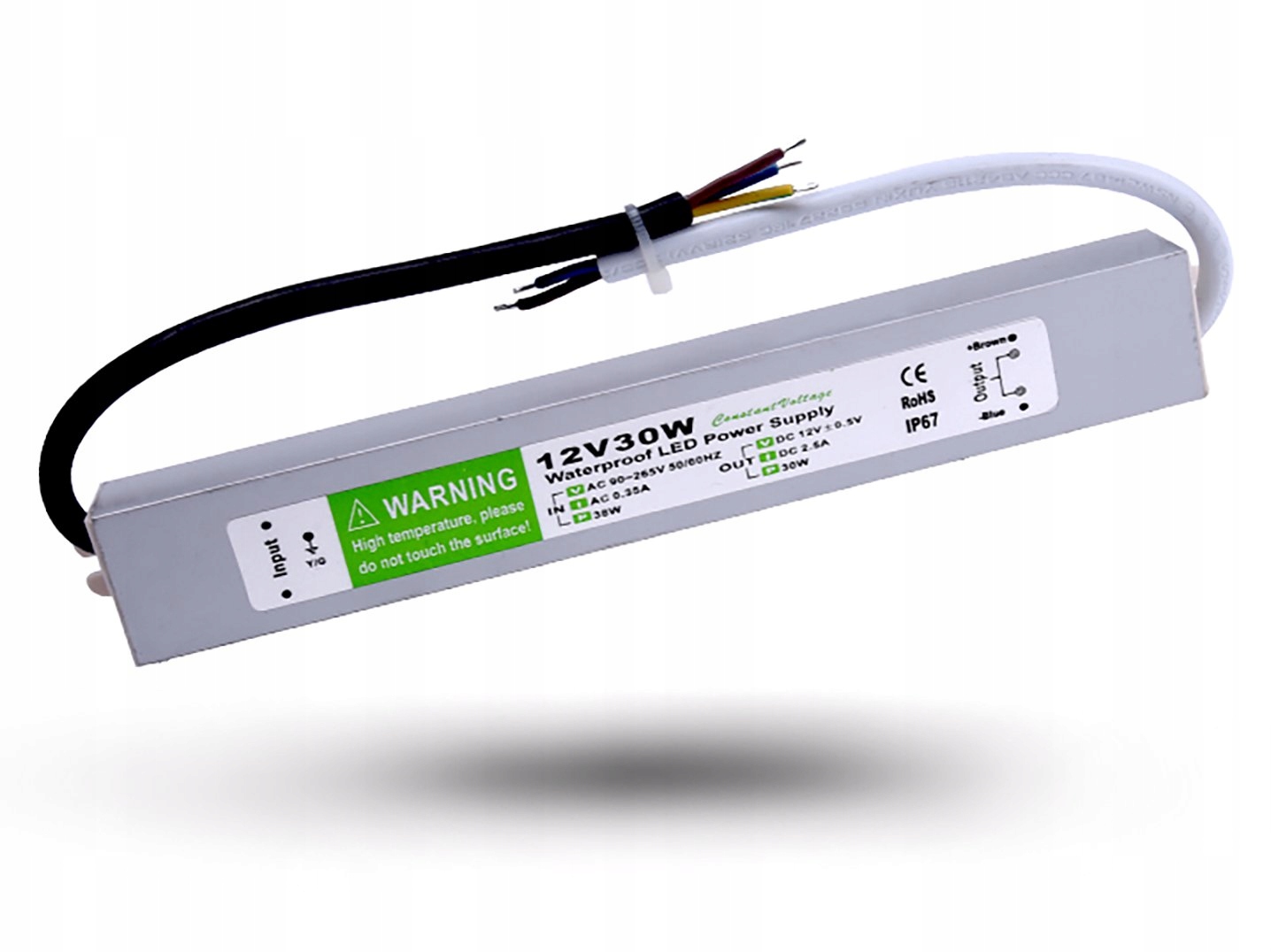 

Zasilacz Wodoodporny 12V 30W 2,5A IP67 Do Taśm Led