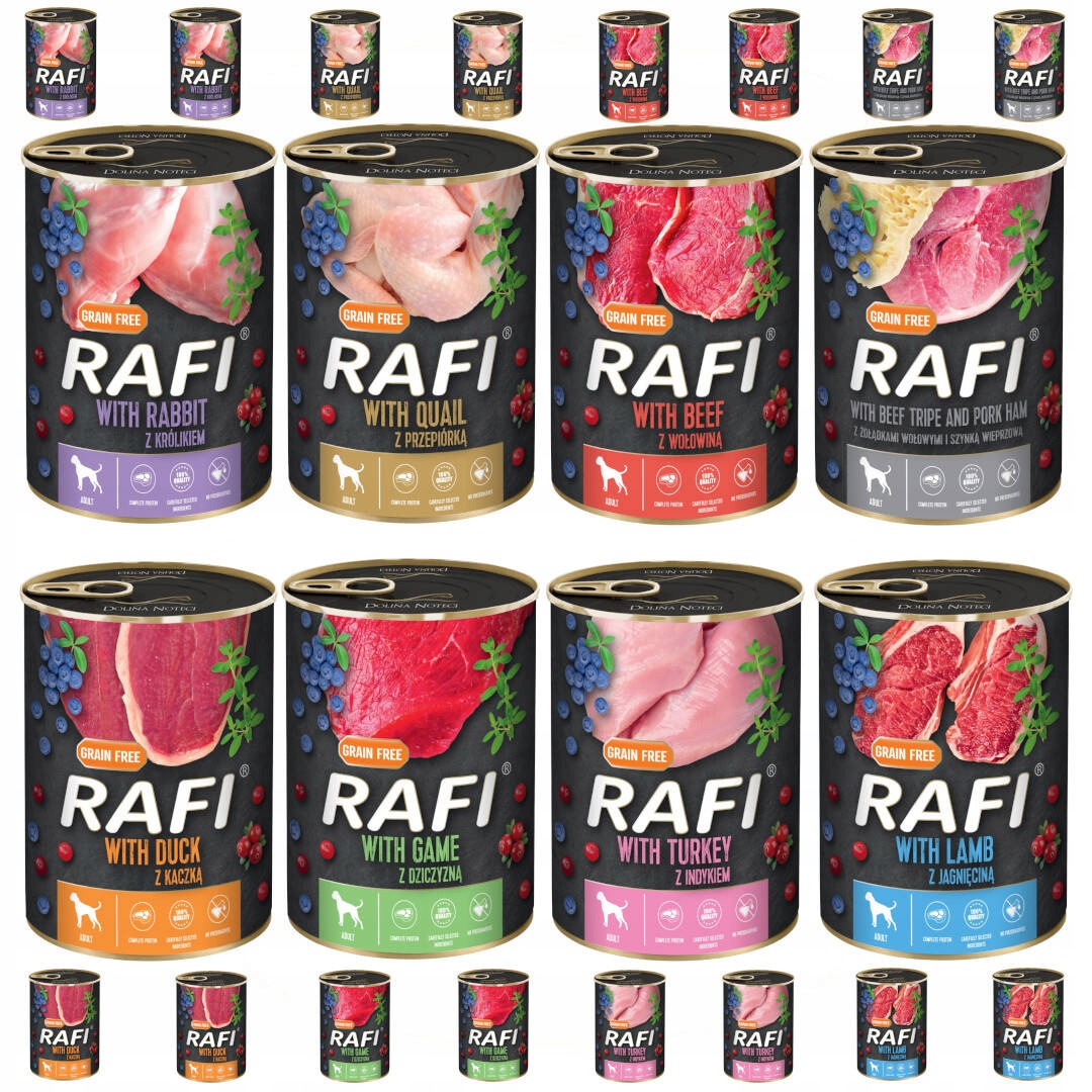 Rafi Mix 8 Smaków Mokra Karma Dla Psa 24x400g