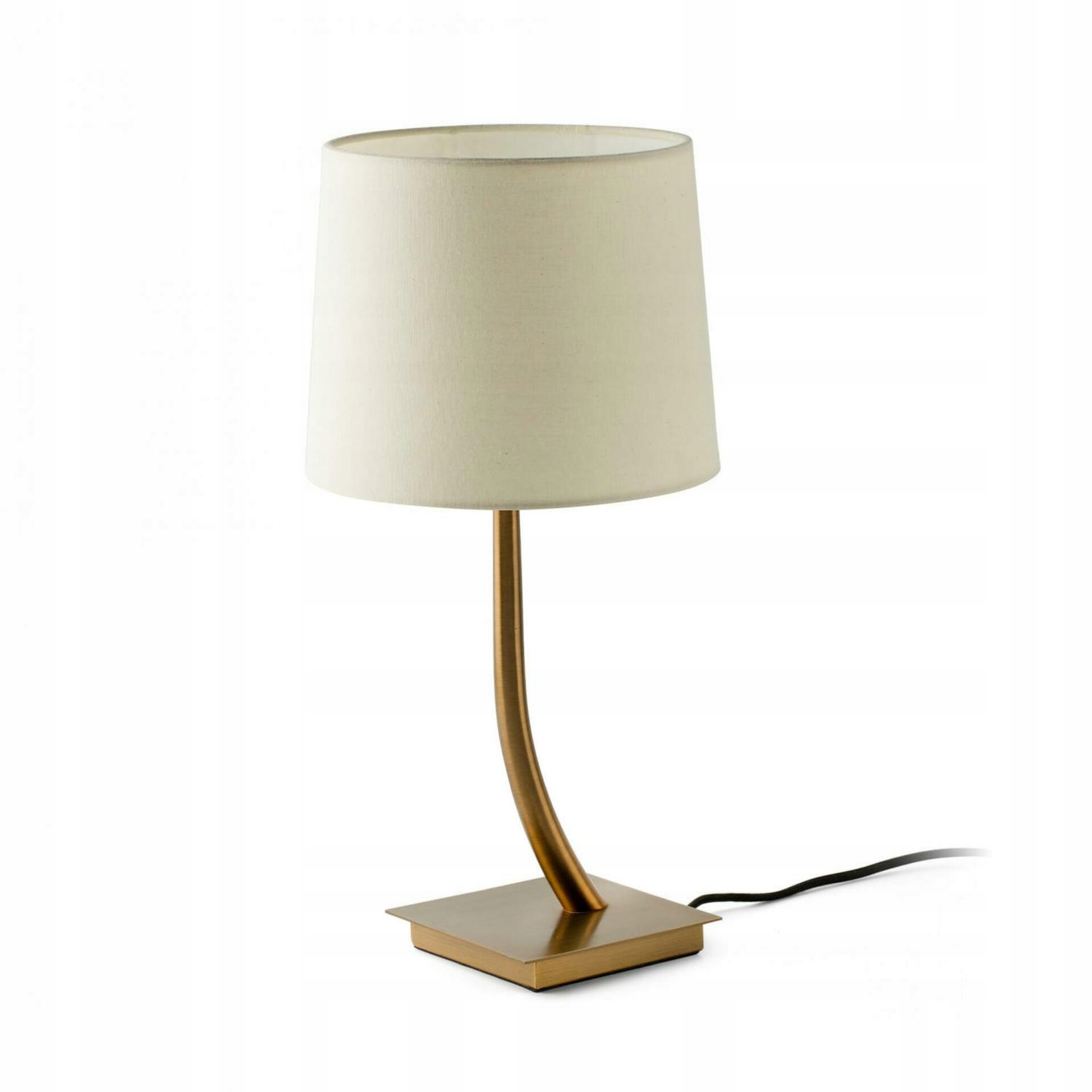 Stolová lampa Faro Rem bronzová/béžová, E27, textilné tienidlo, 370mm