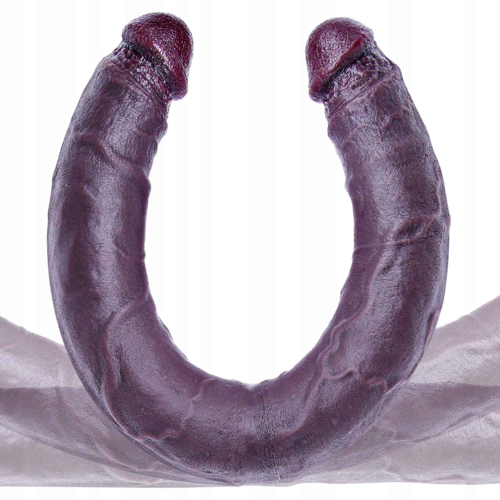 DOPPELHEAD Gigantyczny Czarny Silikonowy Dildo Dla Par Lesbijek i Gejów — miniatura 4