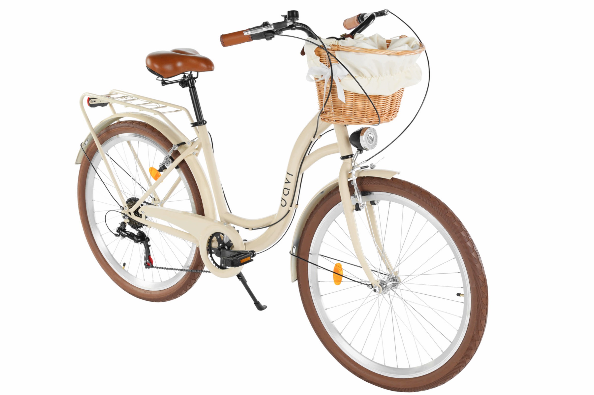 Dámské Městské Kolo 26 Palců Damka Davi Emma Shimano Rám 18" Koš 7 Rychlostních Stupňů