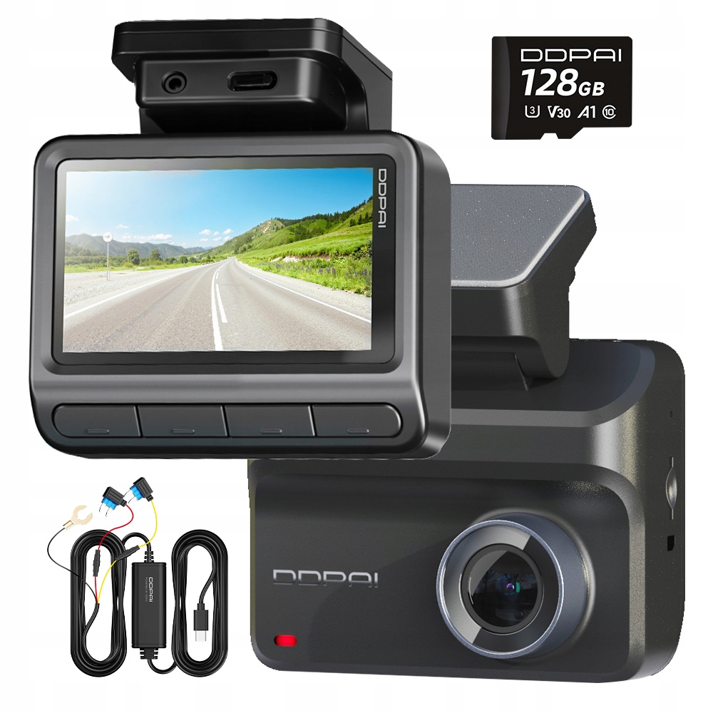 Automobilová Kamera Ddpai Videorekordér Z50 Pro 4K Gps 128GB Hardwire Kit