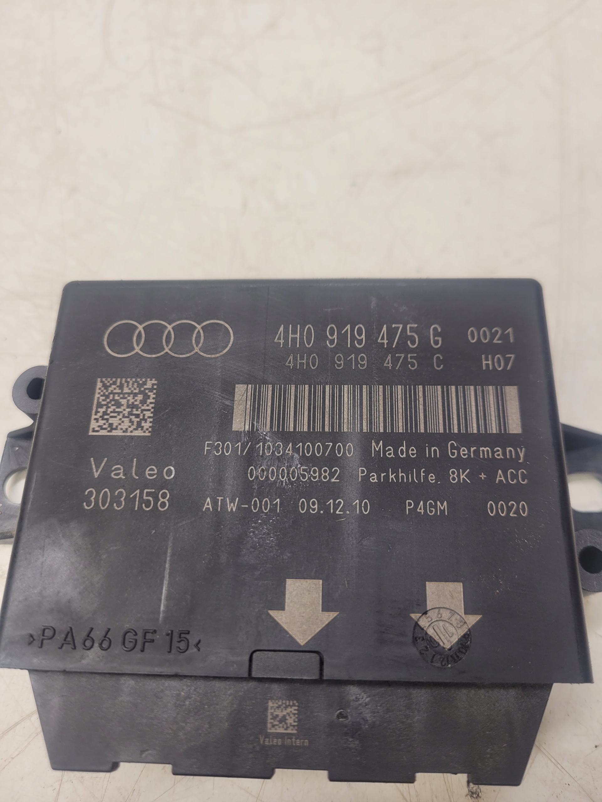 control unit PDC PARKTRONIK AUDI A6 C7 A7 4H0919475G