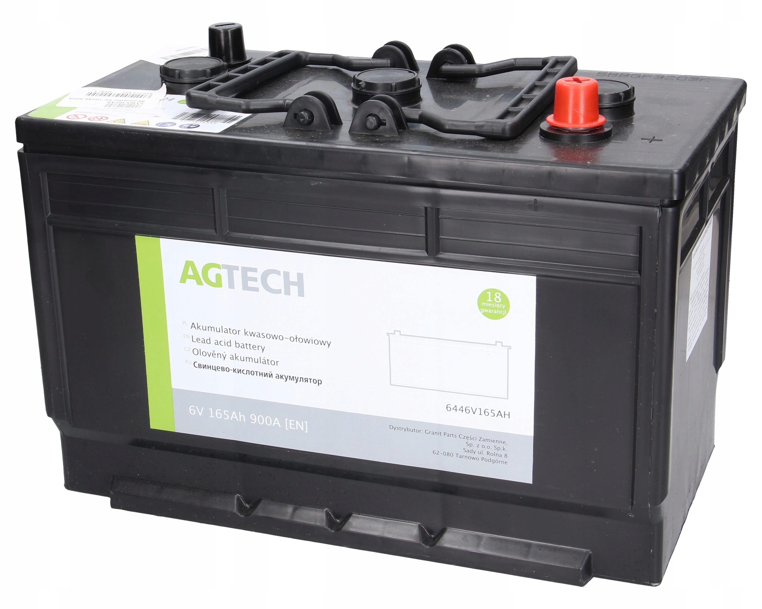 akumulátor 6V 165Ah 900A Agtech