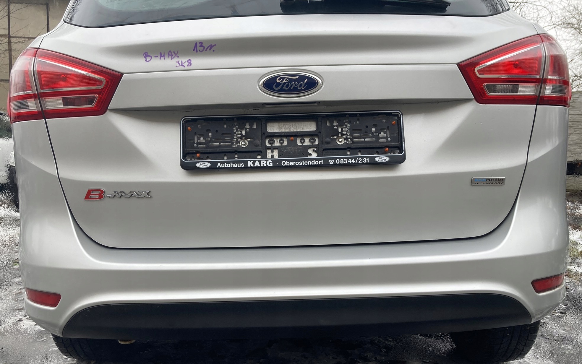 FORD B-MAX 13R Stoßstange heck JK8 SREBRNY W Farbe