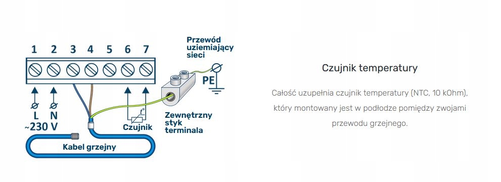 GRAND MEYER MST-1 elektroniczny manualny termostat, sterownik do ogrzewania Marka inna