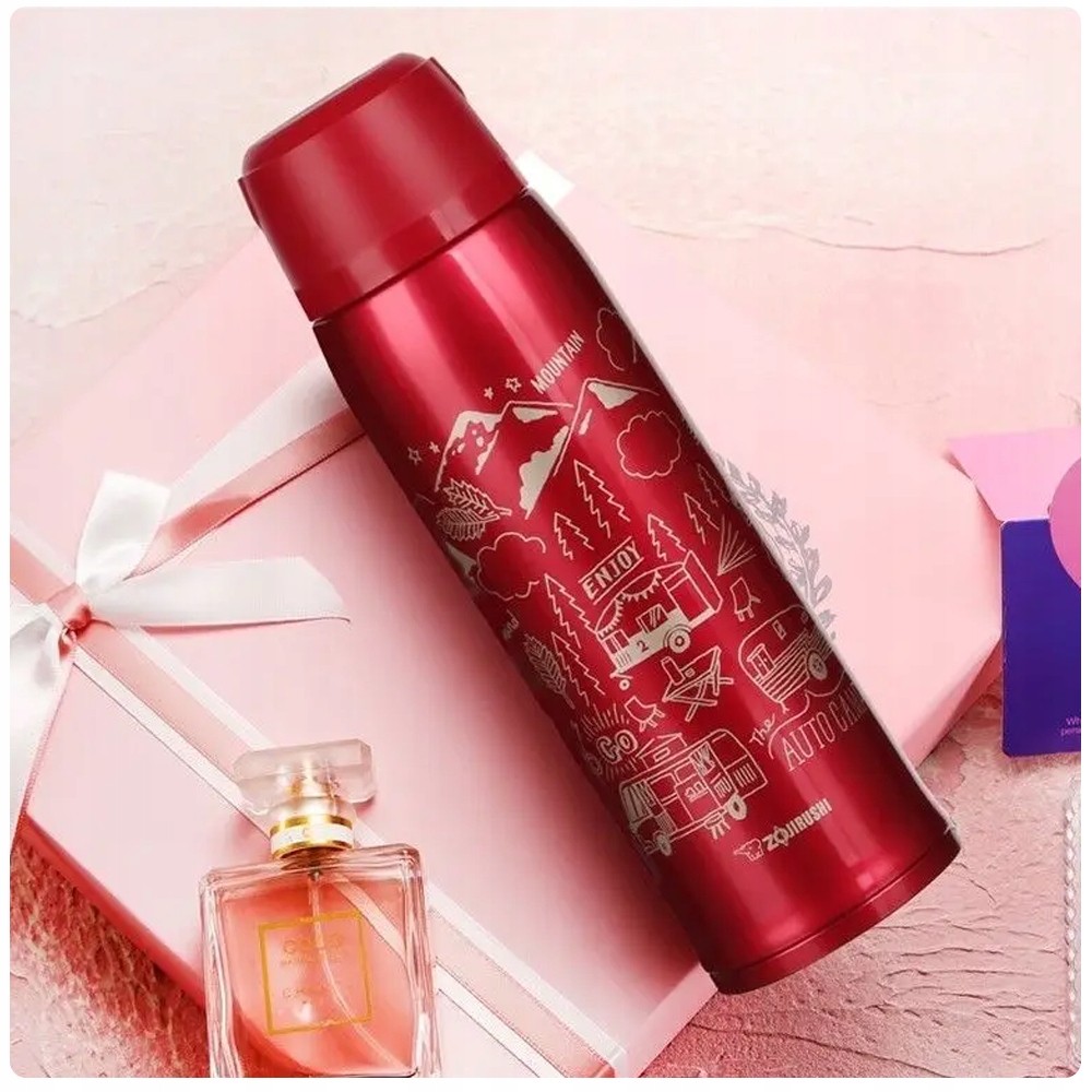 Termos do kawy herbaty ZOJIRUSHI SJ-JS czerwony 1L dla niej dla niego Kolor dominujący pomarańcze i czerwienie