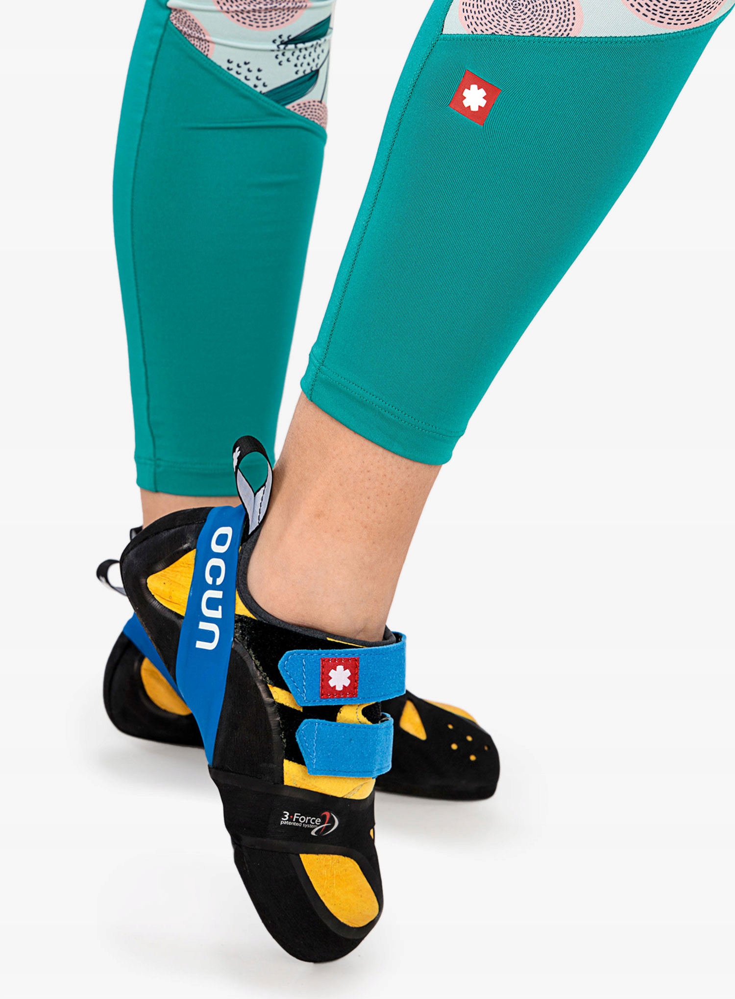 Legginsy wspinaczkowe damskie Ocun Rhea Leggings - green L Kolor dominujący turkusowy