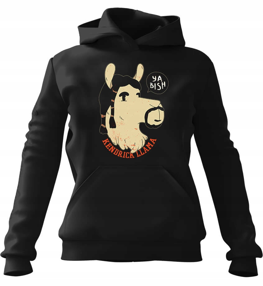 Dámská mikina s kapucí Mikina Kendrick Llama, černá, velikost S